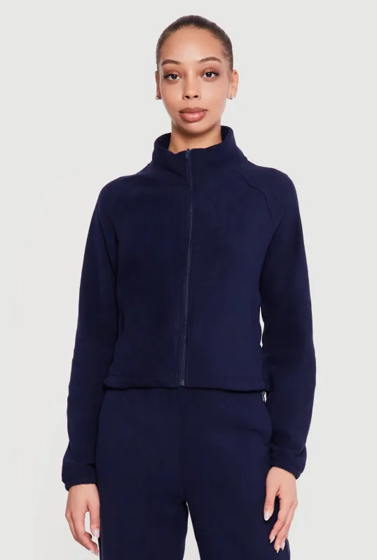 Raglan Sleeve Zip Front Mock Neck Track Jacket sold by Rainbow