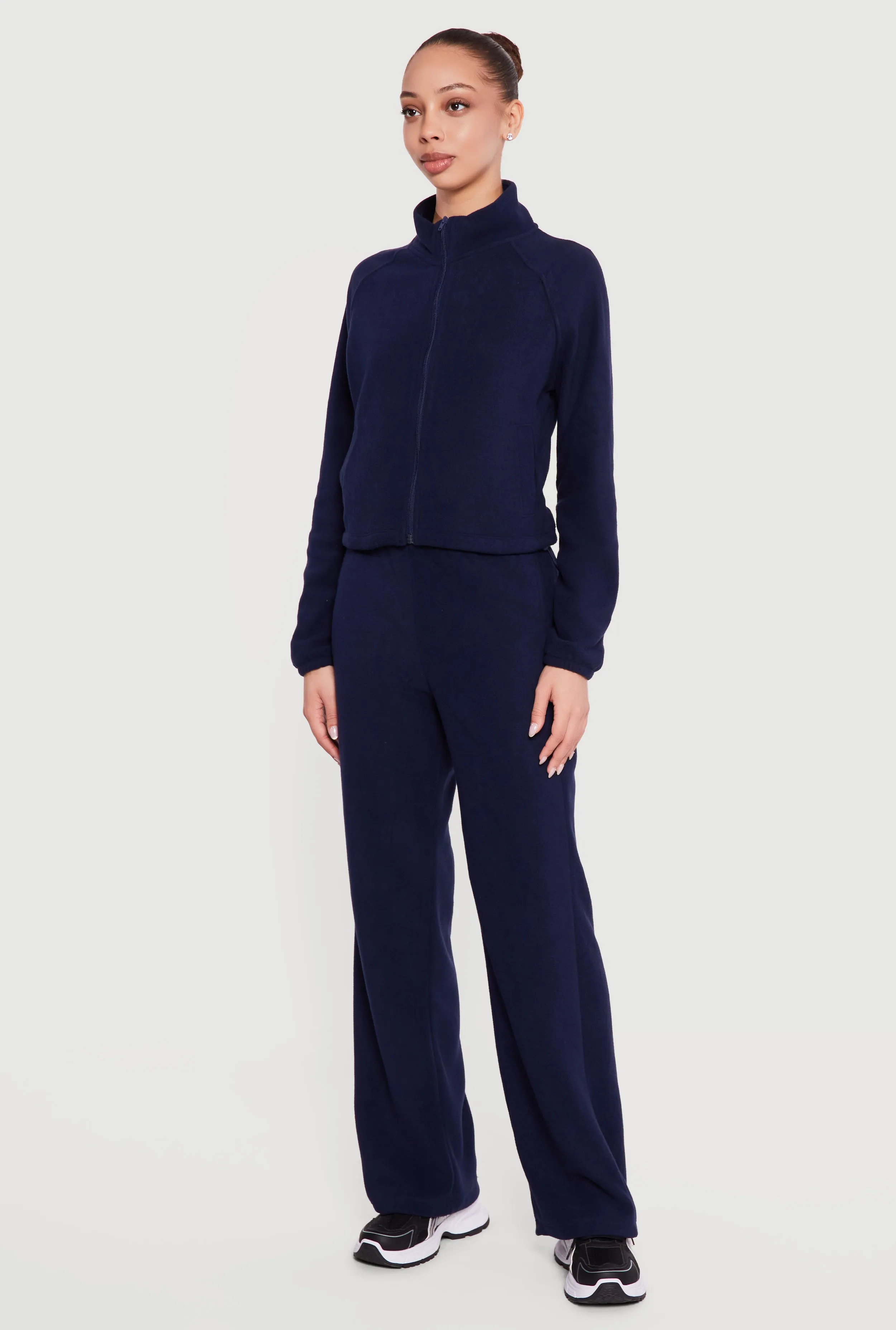 Raglan Sleeve Zip Front Mock Neck Track Jacket sold by Rainbow product image thumbnail 3