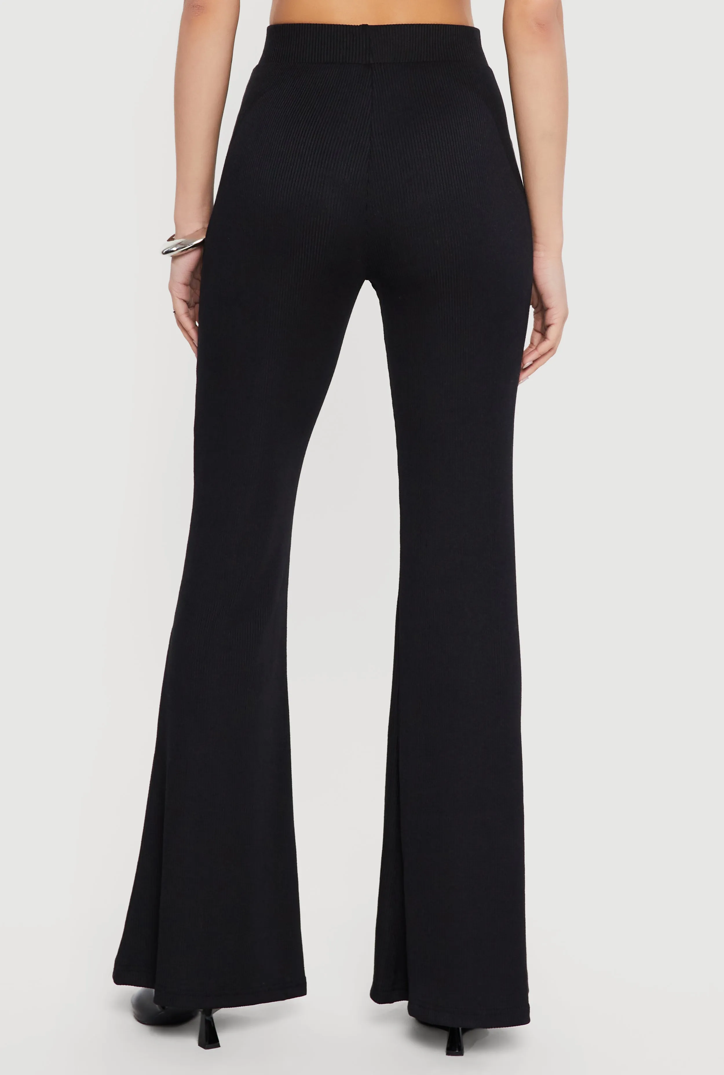 Rib Knit High Waisted Flare Pants sold by Rainbow product image thumbnail 5