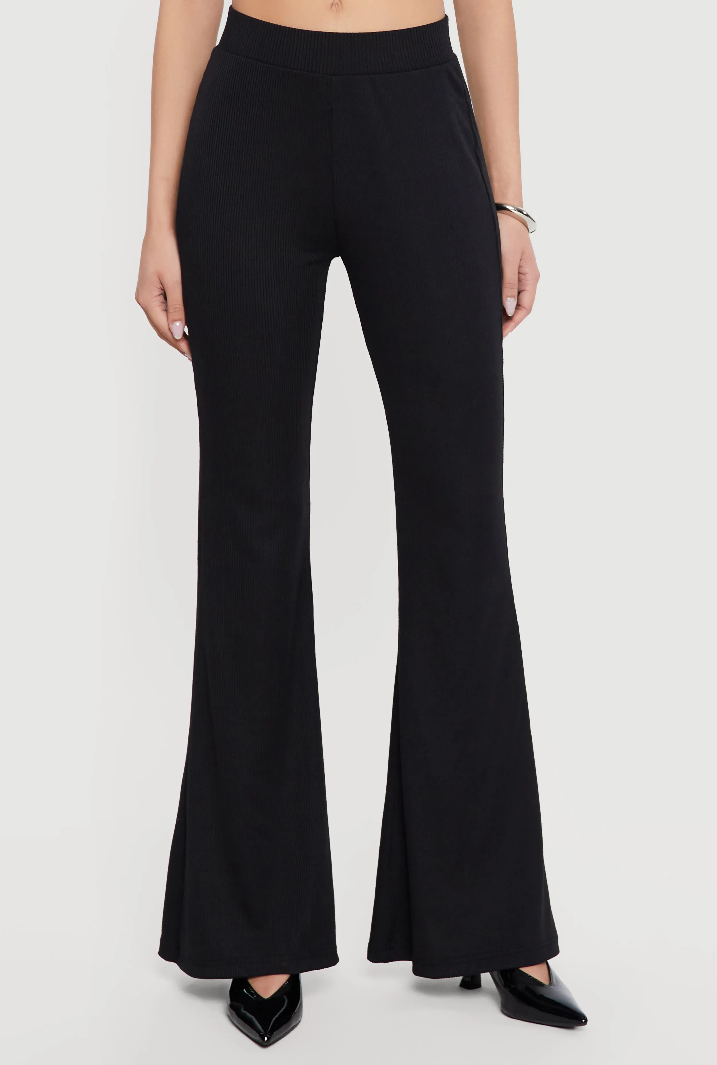 Rib Knit High Waisted Flare Pants sold by Rainbow product image thumbnail 3