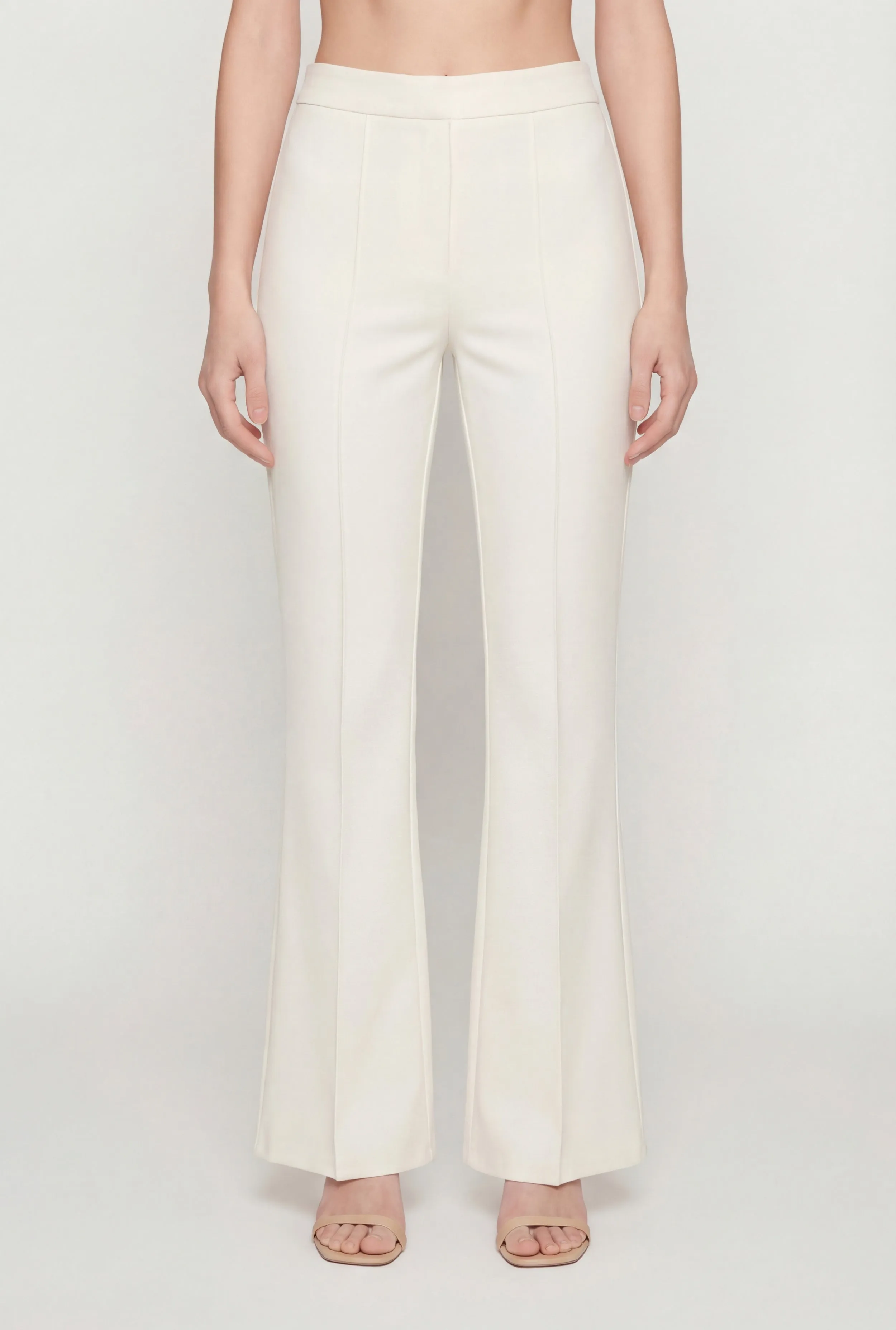 Straight Leg Crepe Knit Pintuck Detail Pants sold by Rainbow product image thumbnail 3