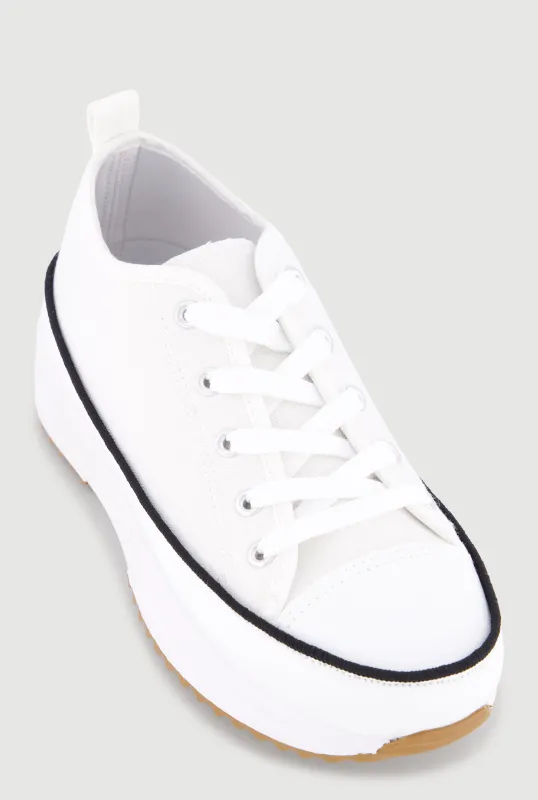 Canvas Chunky Platform Sneakers sold by Rainbow