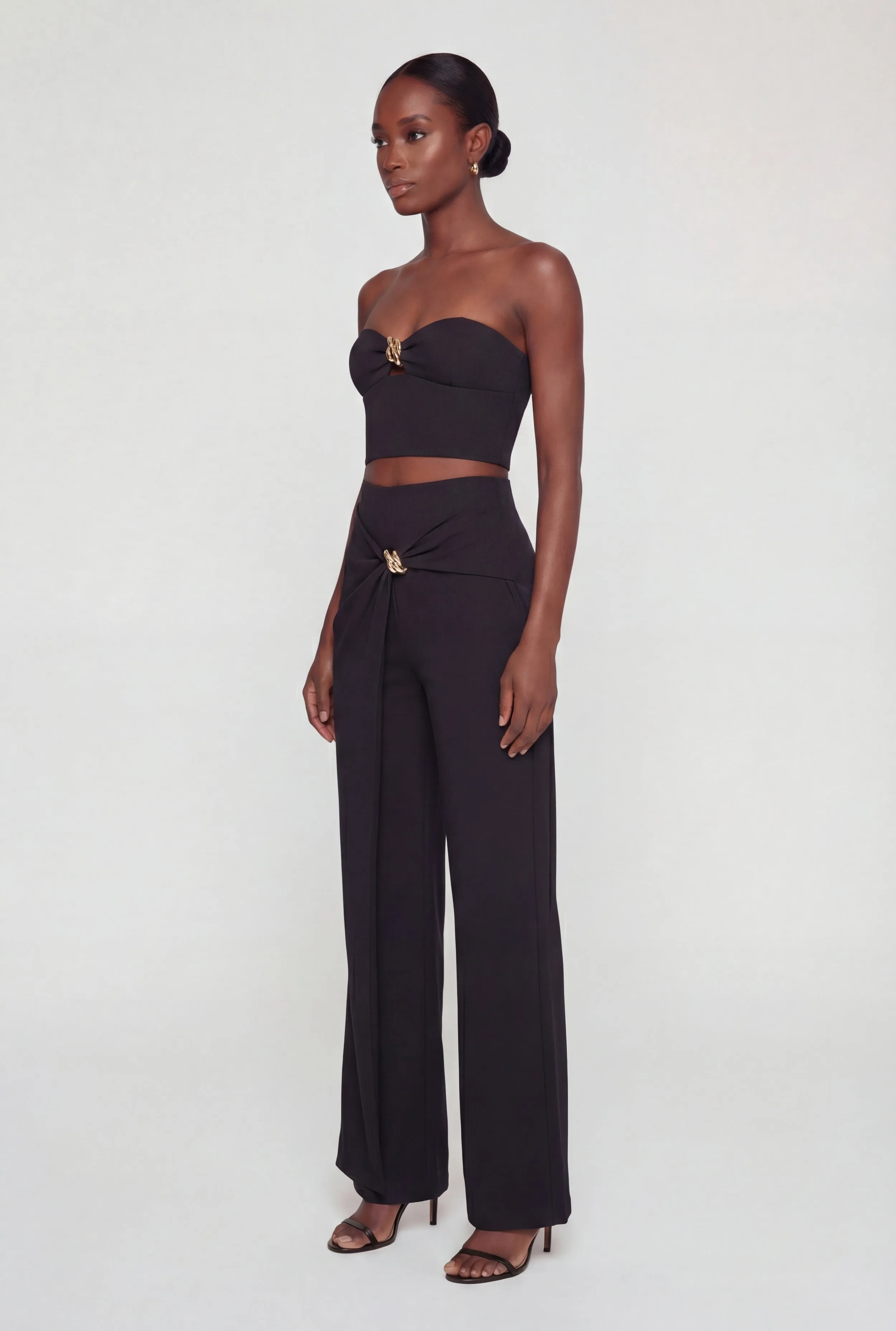 Metallic Detail Asymmetrical Overlay Pants sold by Rainbow product image thumbnail 2