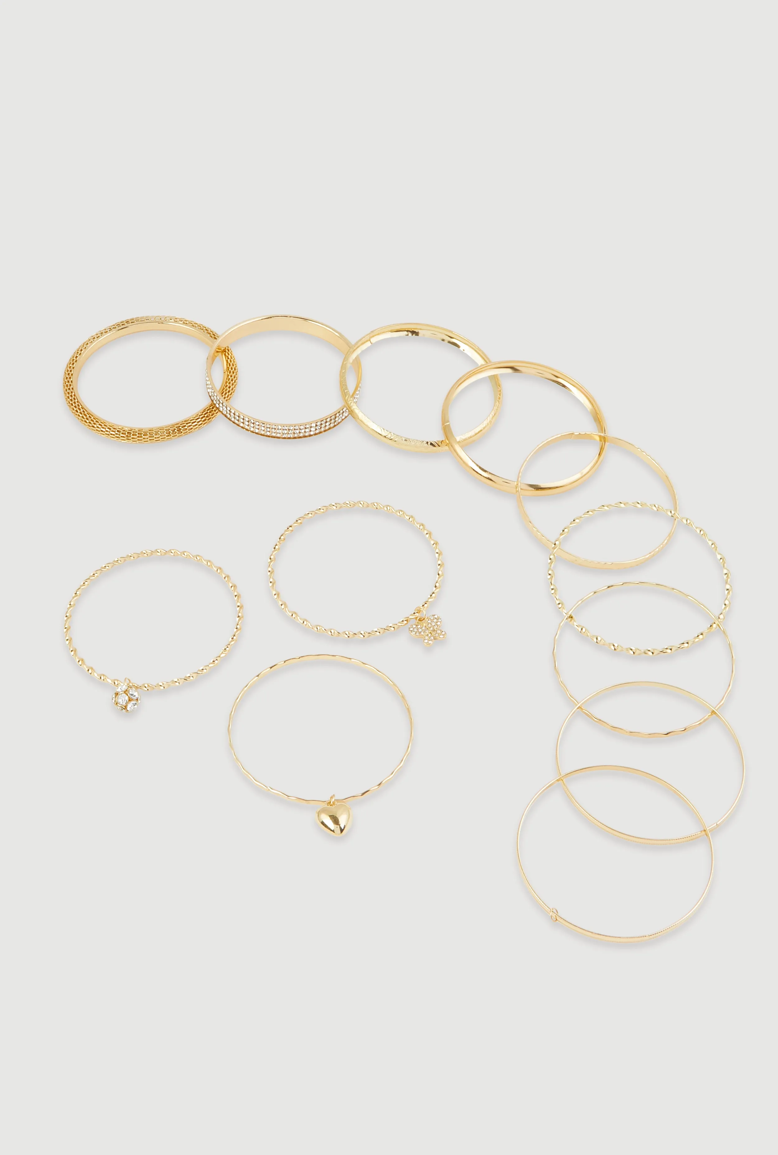 Assorted Metallic Charm Bangles Set of 12 sold by Rainbow product image thumbnail 3