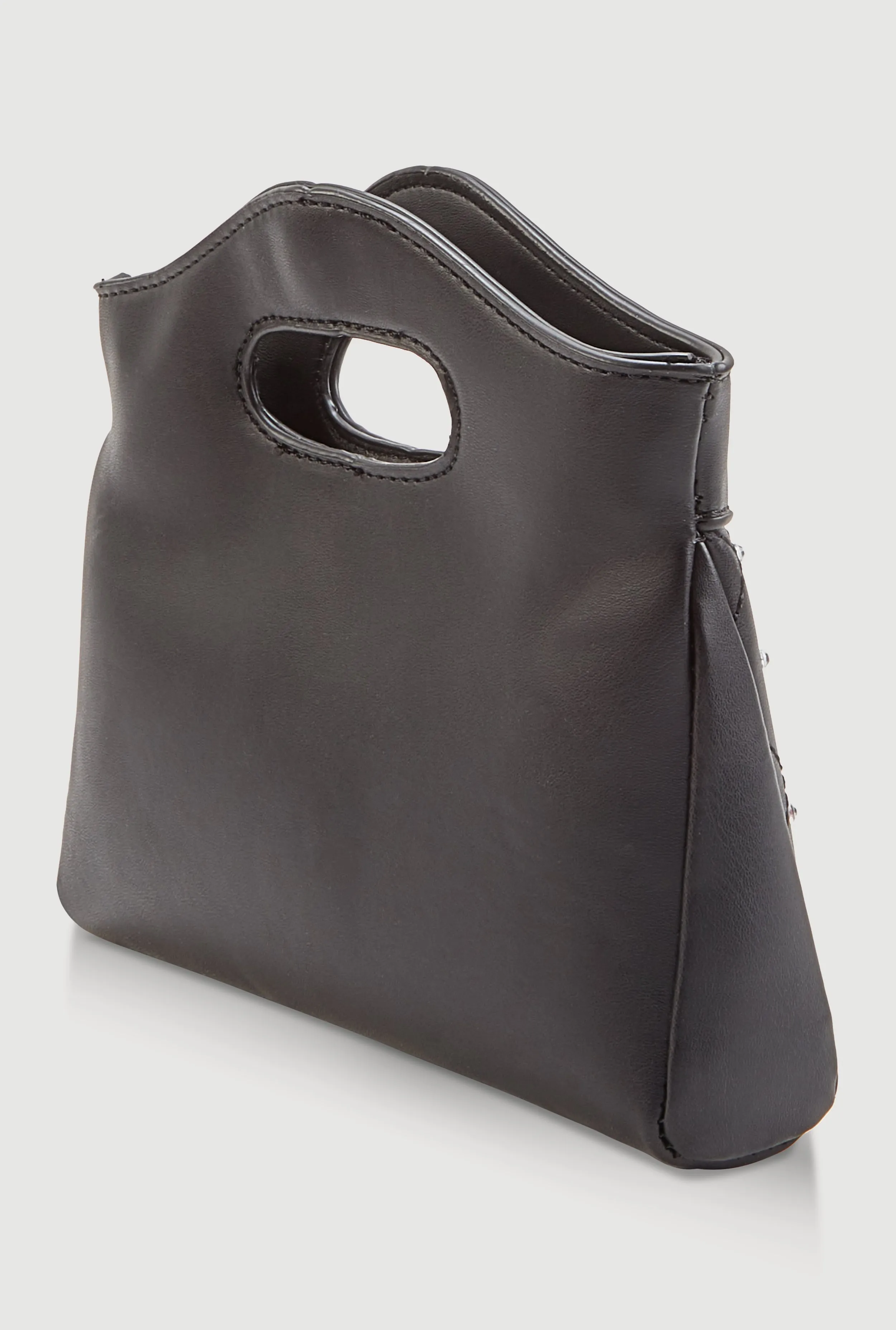 Rhinestone Bow Detail Crossbody Faux Leather Bag sold by Rainbow product image thumbnail 5