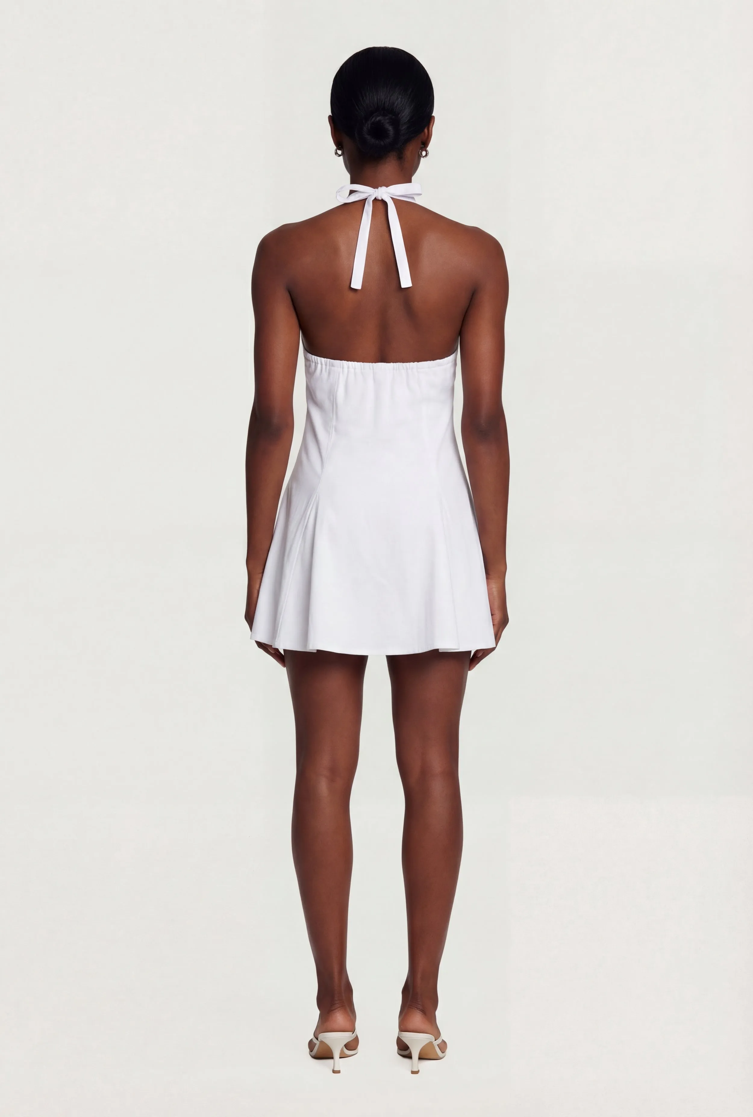 Denim Plunge Halter Mini Dress sold by Rainbow product image thumbnail 3