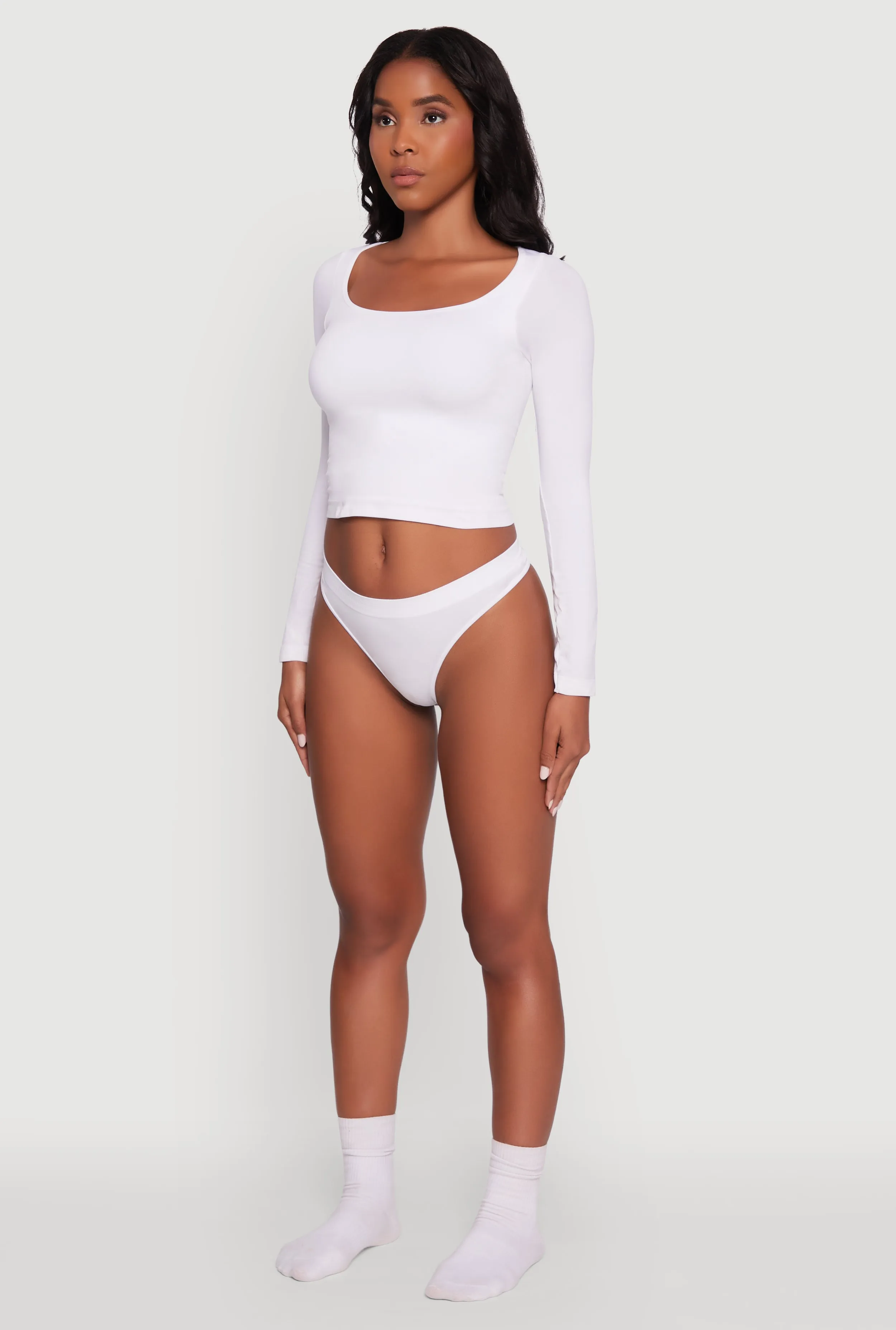 Stylish Solid Seamless Thong Panty sold by Rainbow product image thumbnail 5