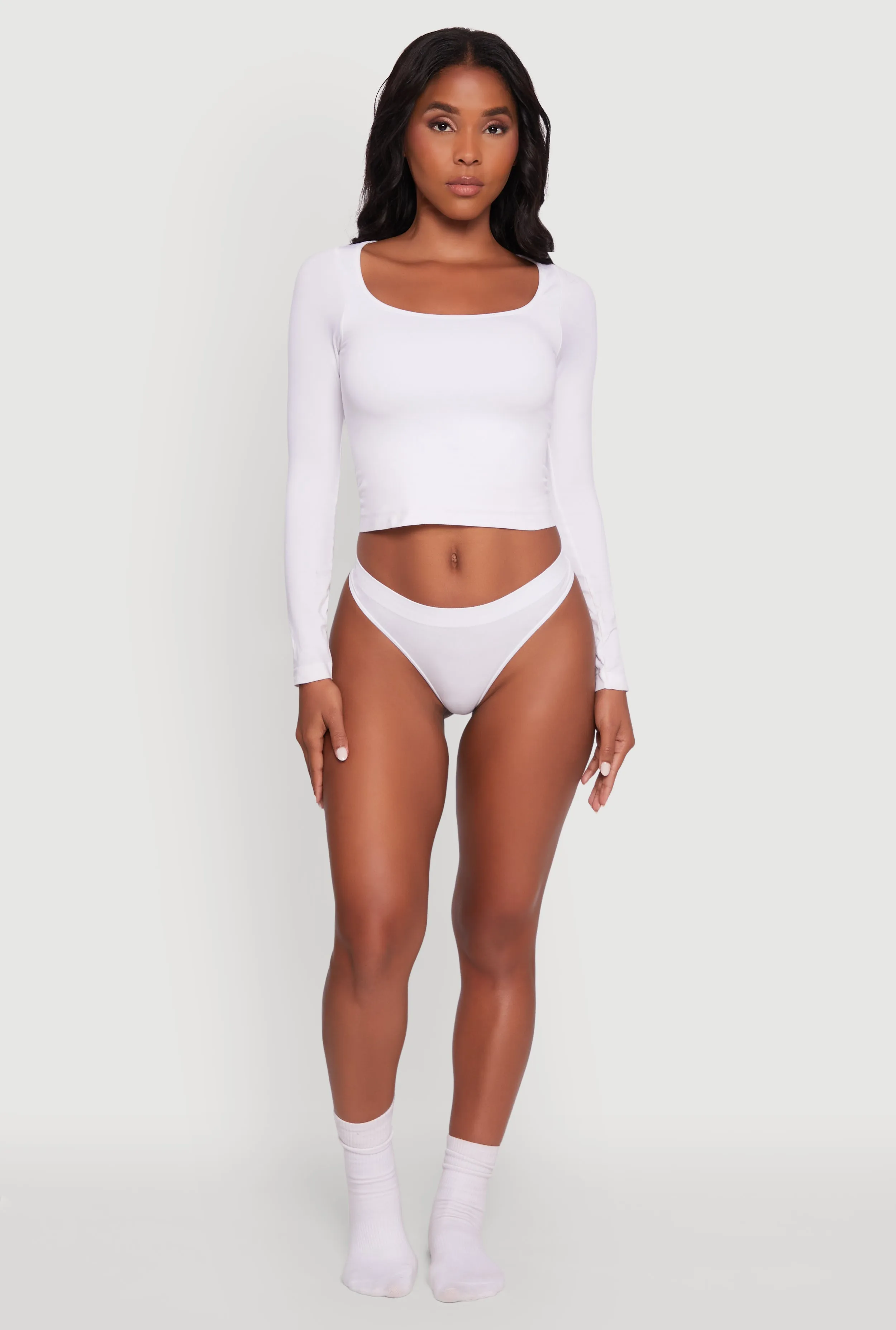 Stylish Solid Seamless Thong Panty sold by Rainbow product image thumbnail 3