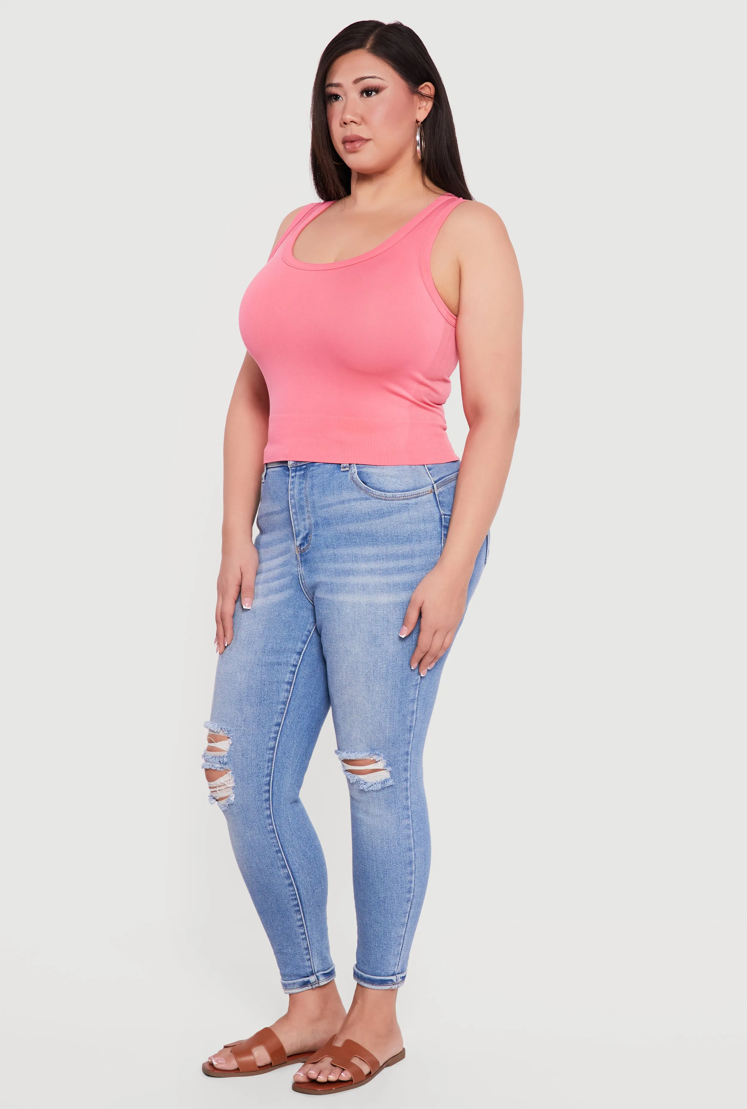 Plus Size Seamless Scoop Neck Tank Top sold by Rainbow product image thumbnail 3