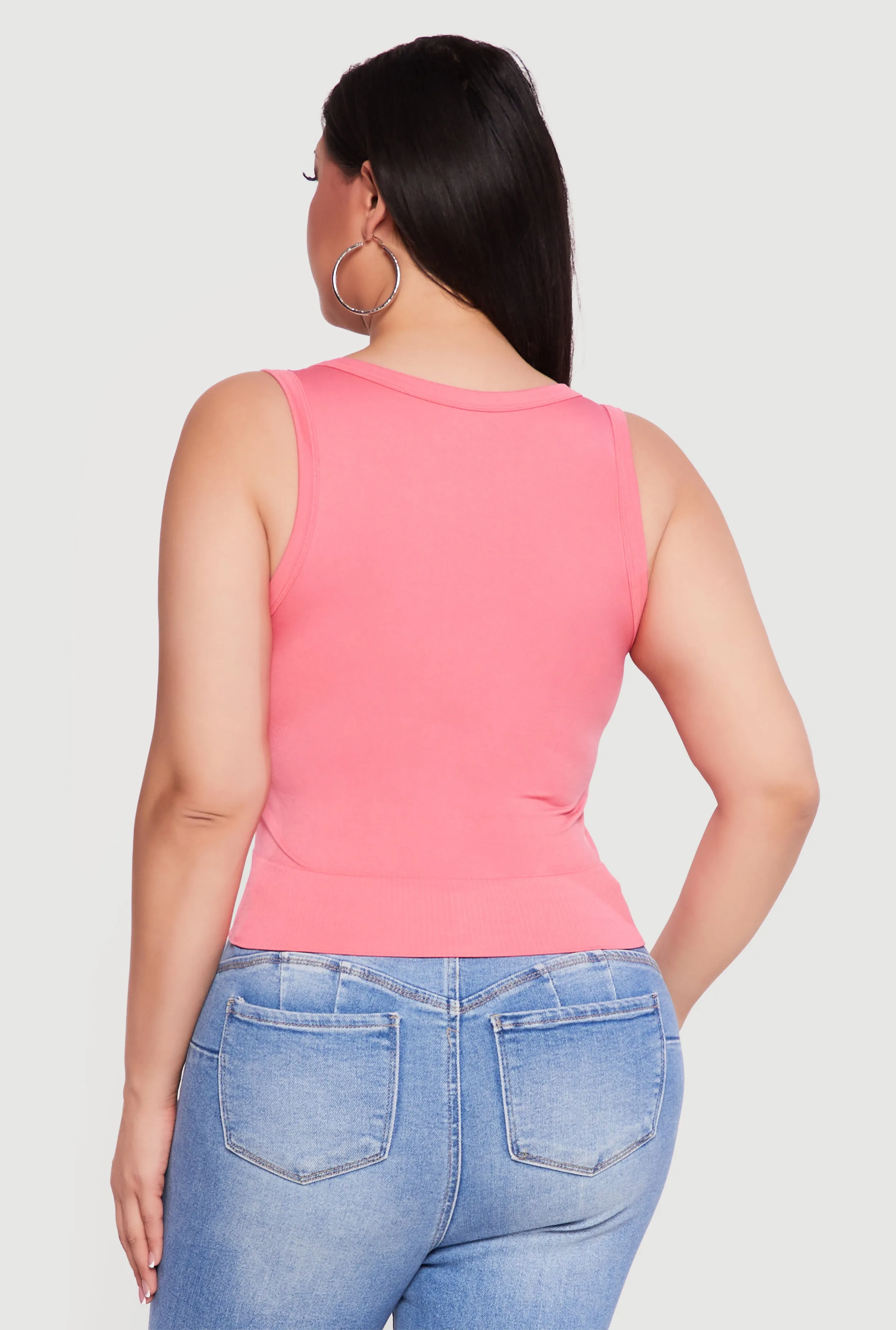 Plus Size Seamless Scoop Neck Tank Top sold by Rainbow product image thumbnail 5