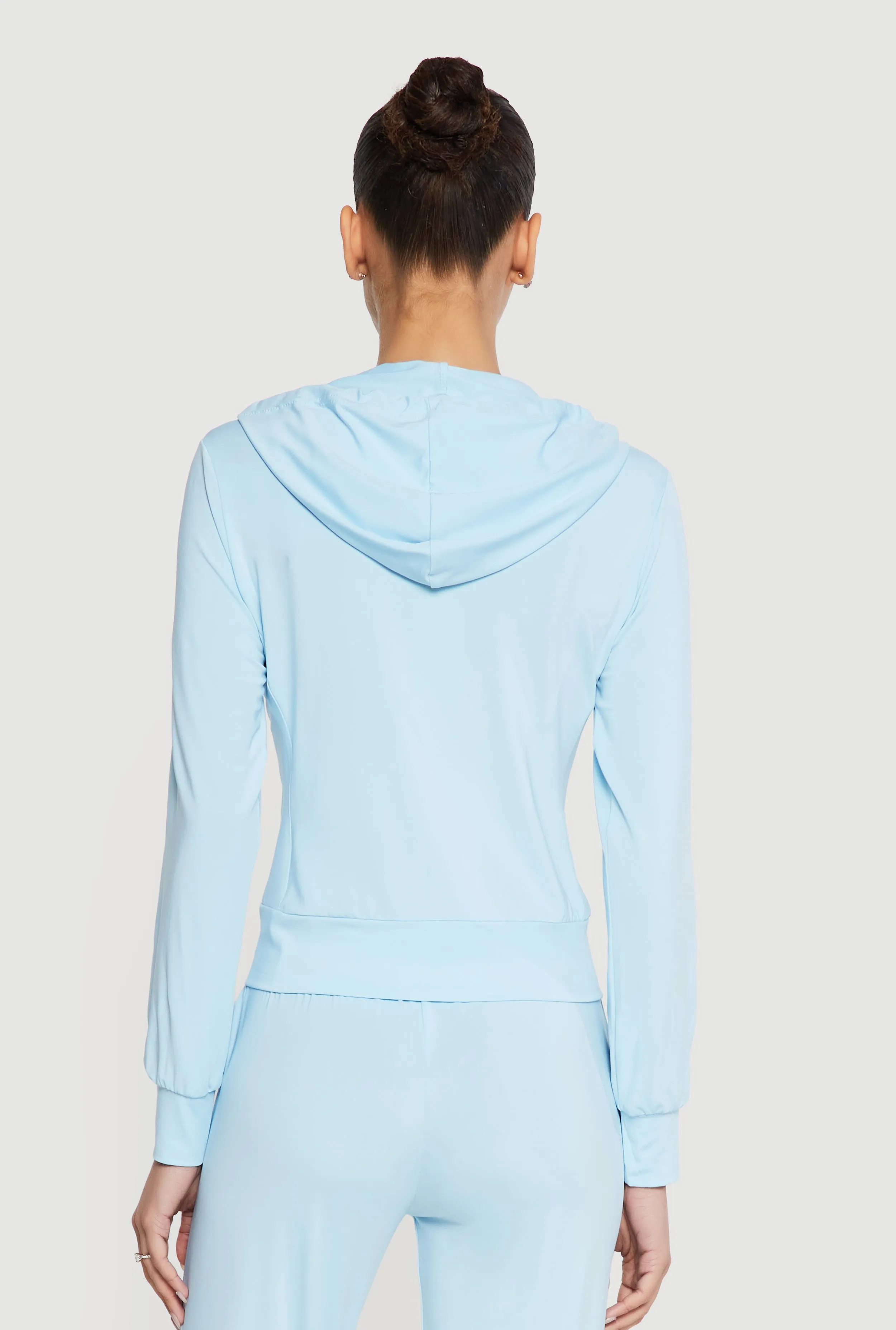 Zip Front Drawstring Hooded Track Jacket sold by Rainbow product image thumbnail 5
