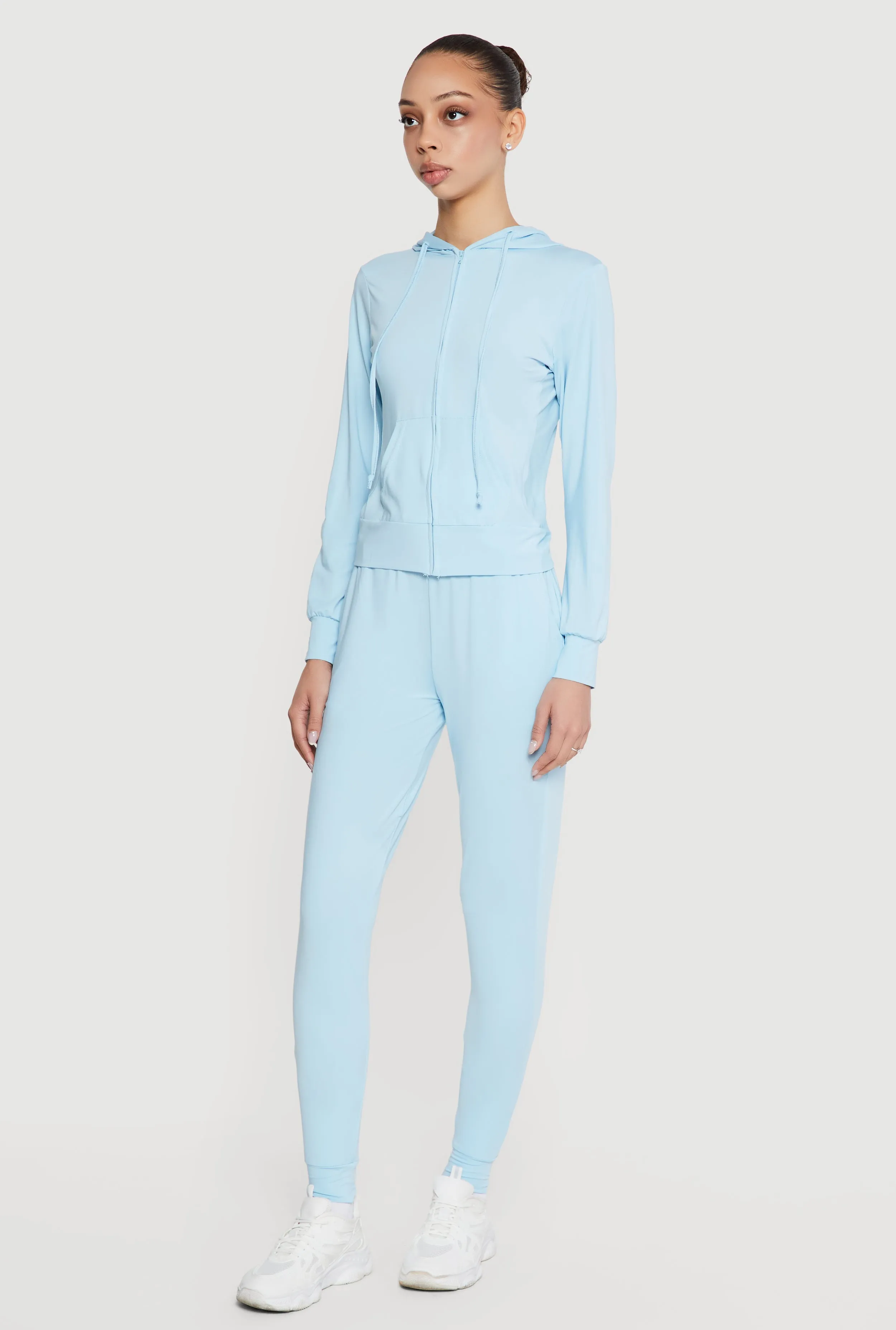 Zip Front Drawstring Hooded Track Jacket sold by Rainbow product image thumbnail 3