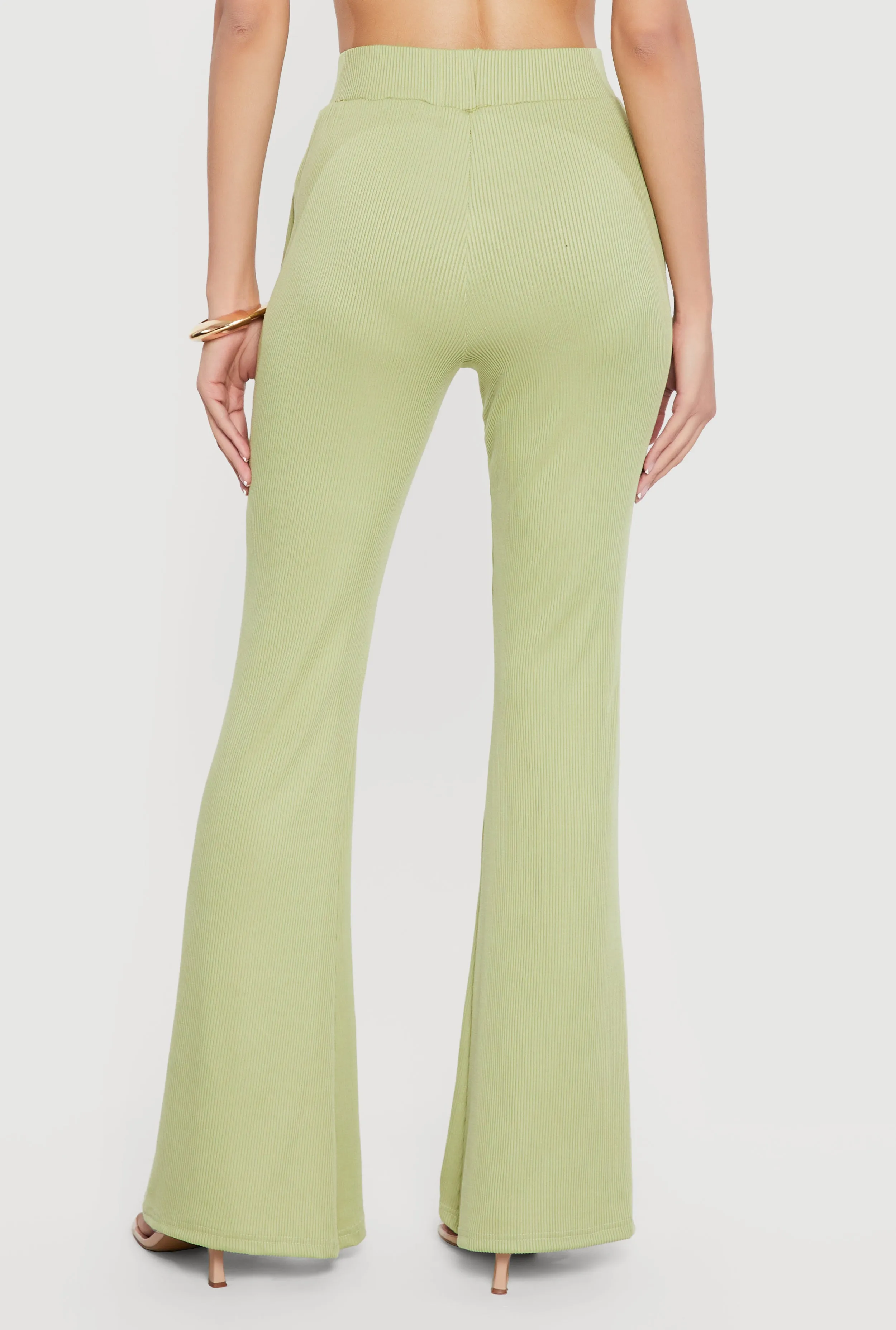 Rib Knit High Waisted Flare Pants sold by Rainbow product image thumbnail 5