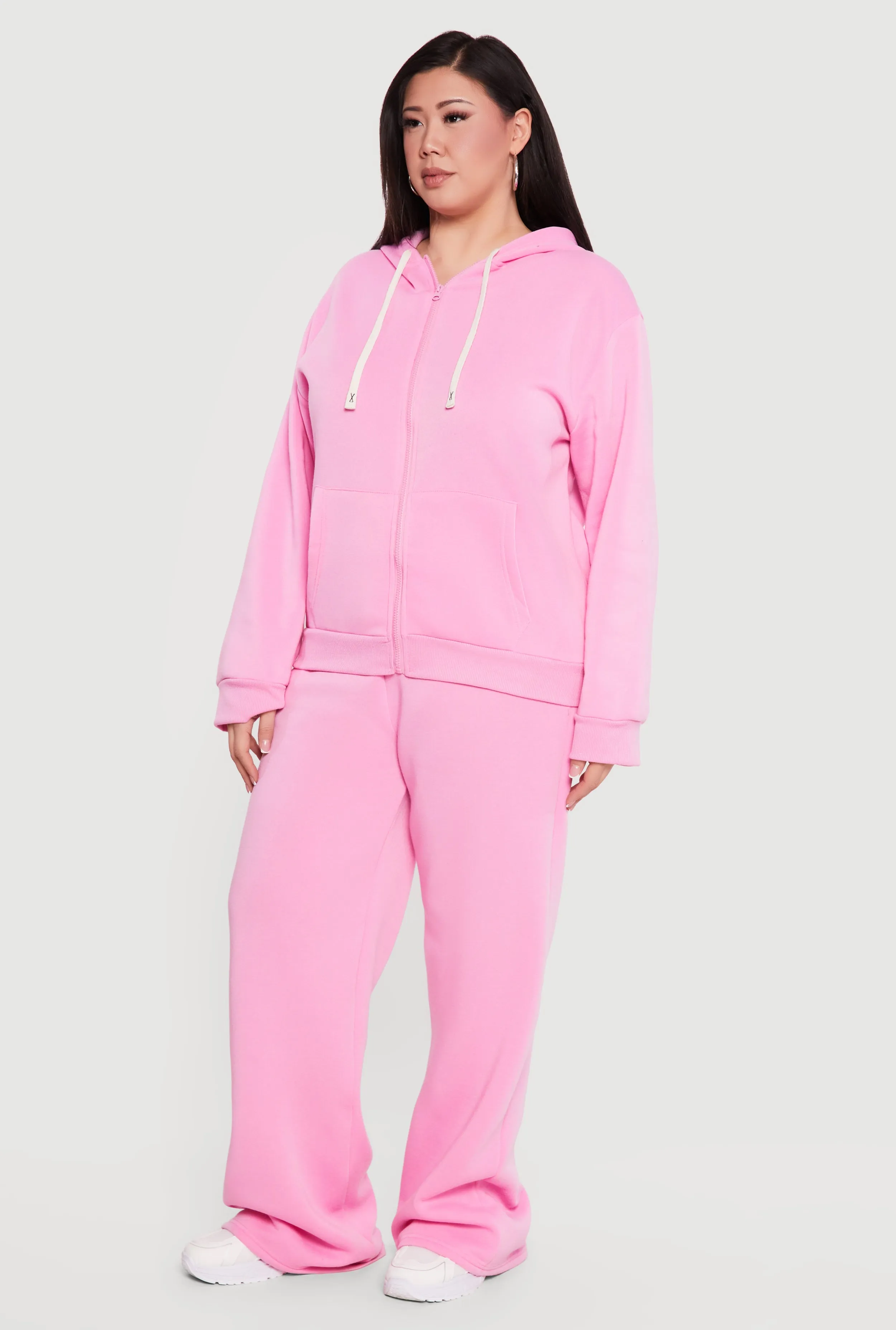 Plus Size High Waisted Wide Leg Fleece Sweatpants sold by Rainbow product image thumbnail 2