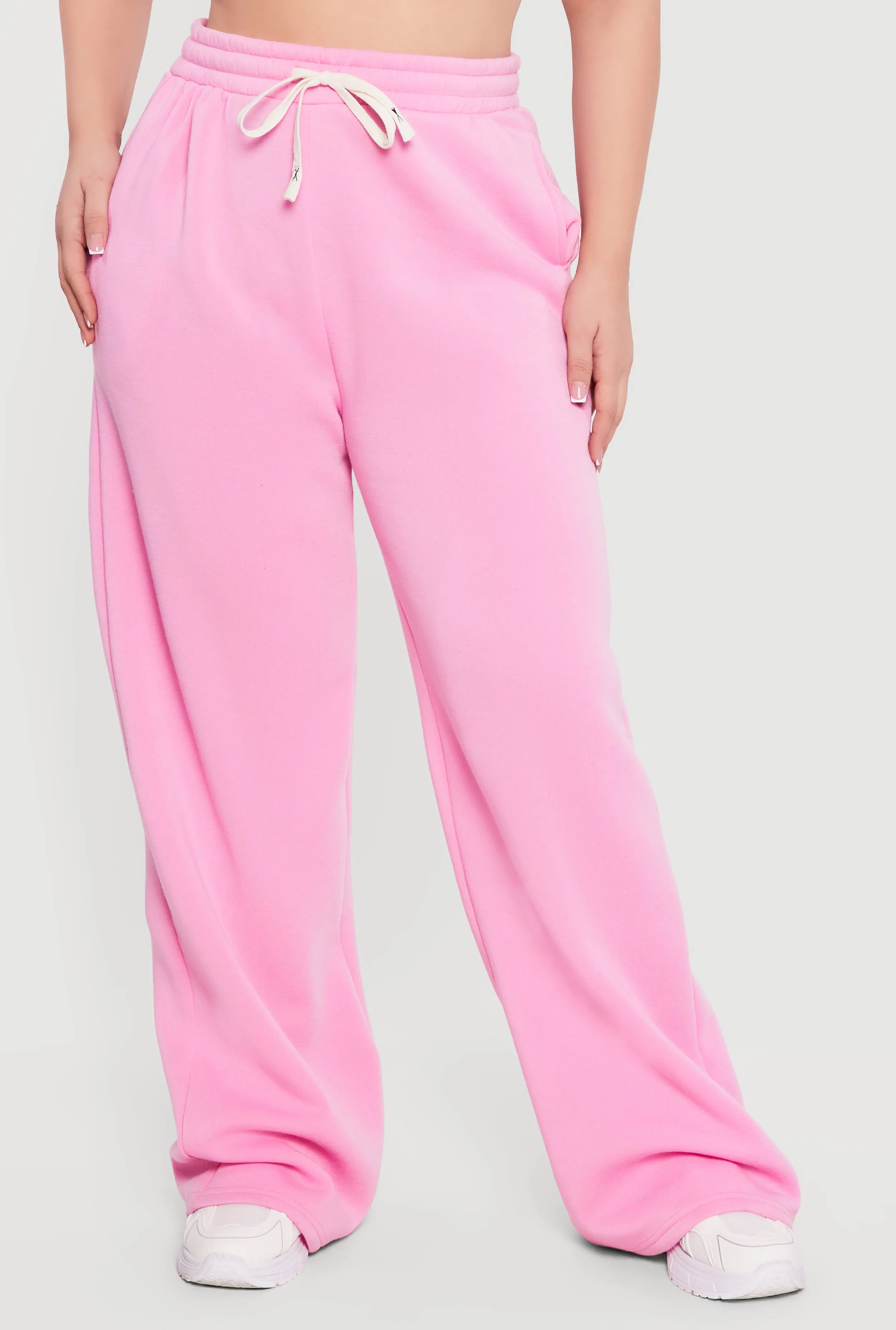 Plus Size High Waisted Wide Leg Fleece Sweatpants sold by Rainbow product image thumbnail 3