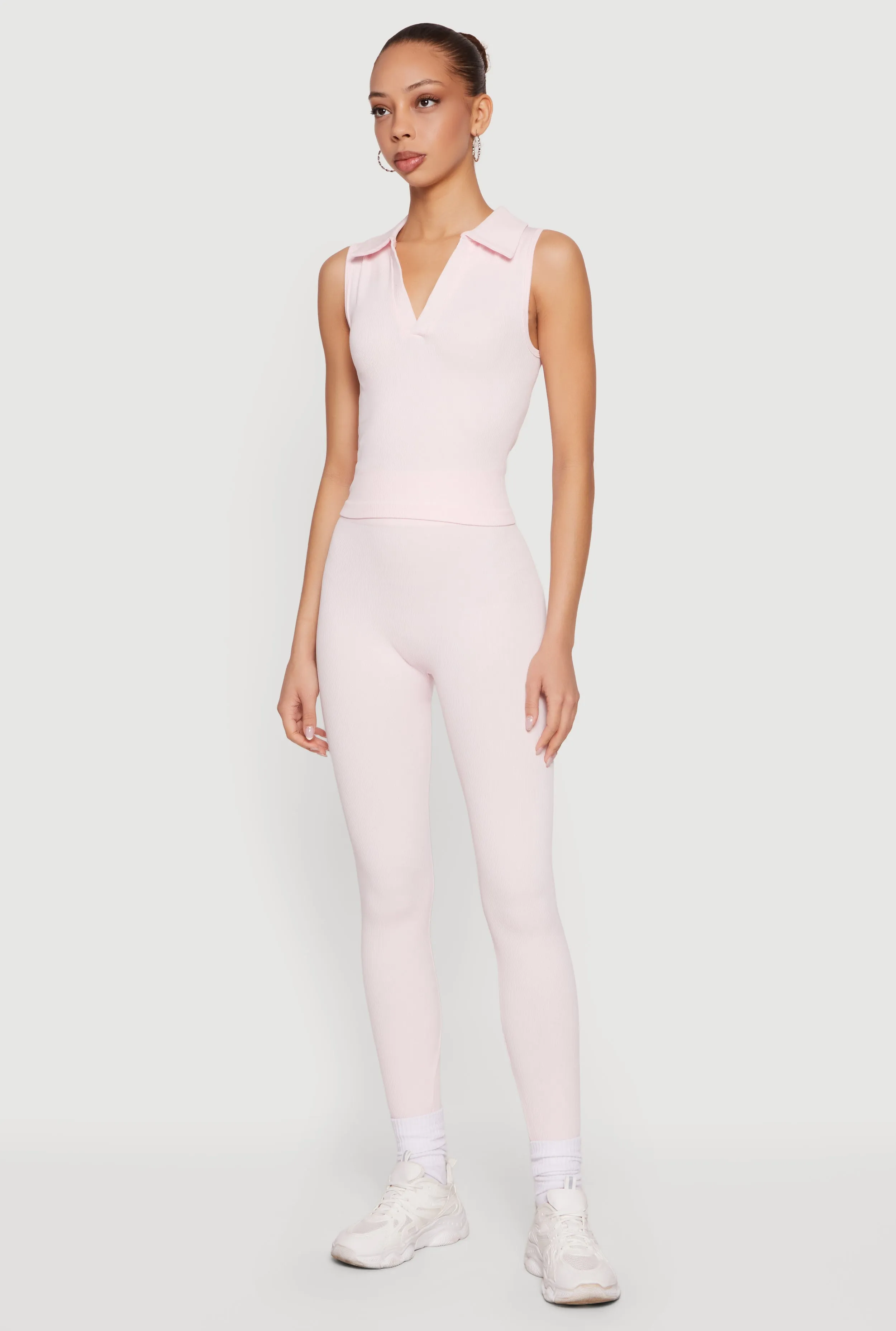 High Waisted Seamless Compression Rib Leggings sold by Rainbow product image thumbnail 2