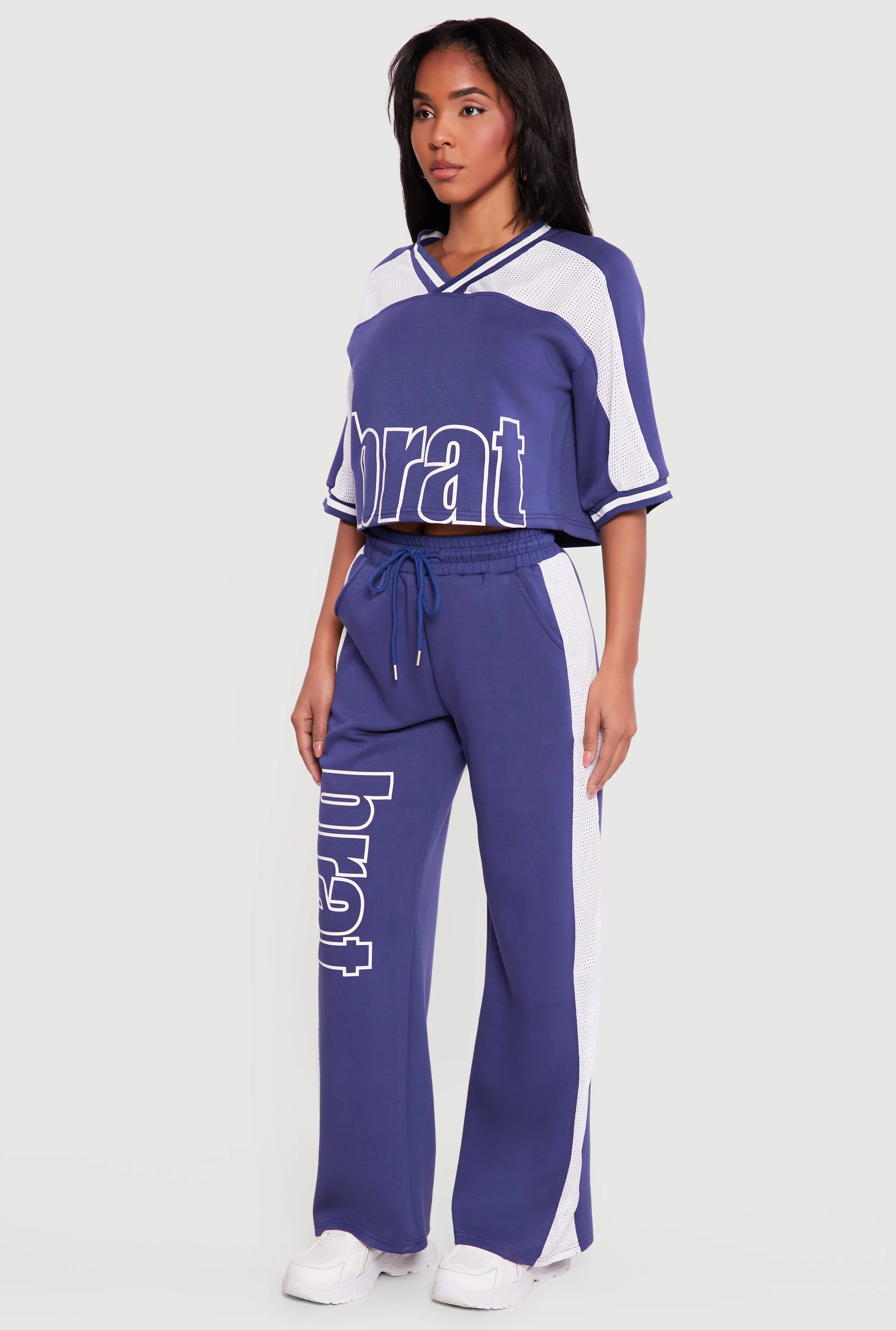 Brat Graphic Cropped Jersey Top sold by Rainbow product image thumbnail 3