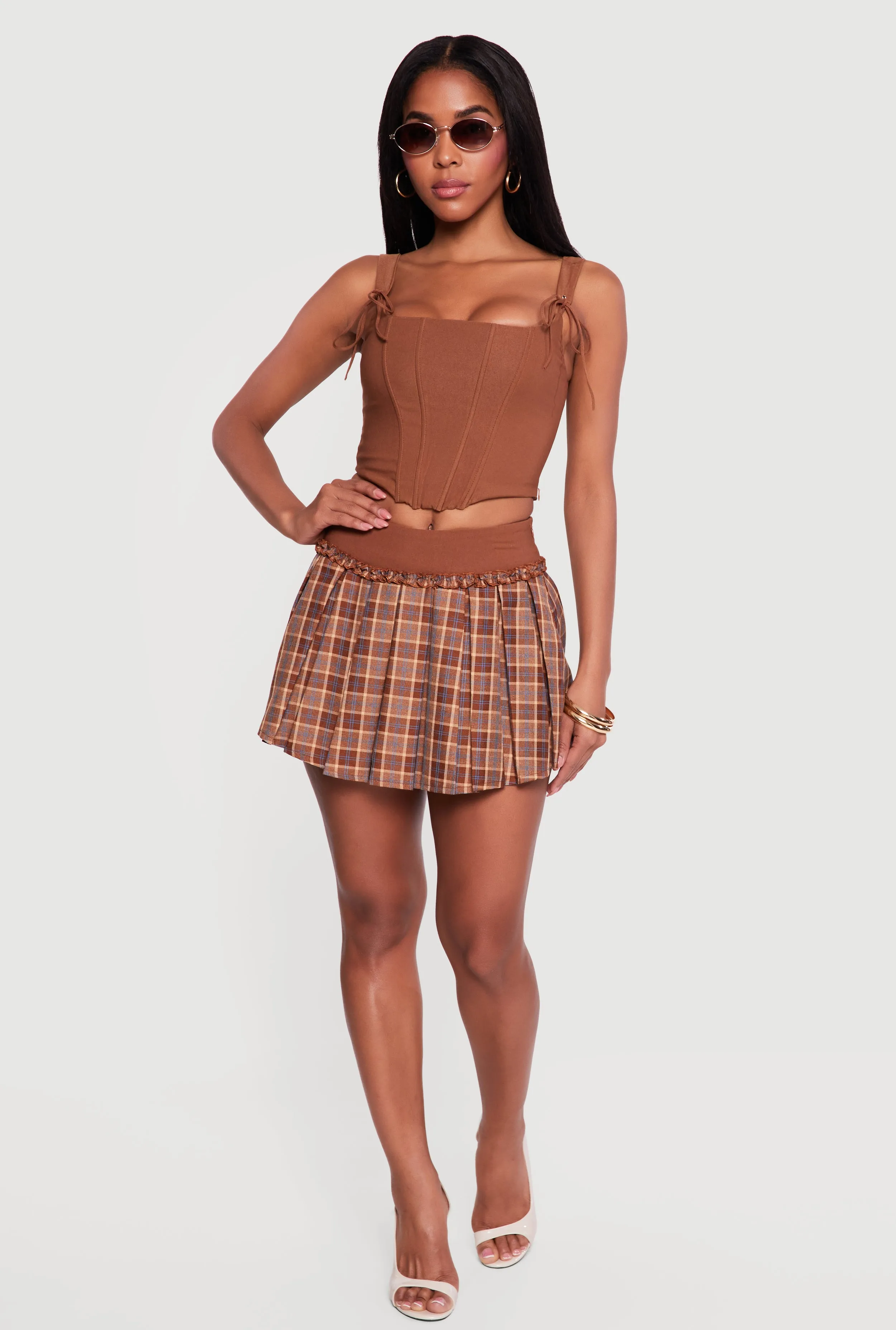 Tie Strap Cropped Corset Top sold by Rainbow product image thumbnail 2