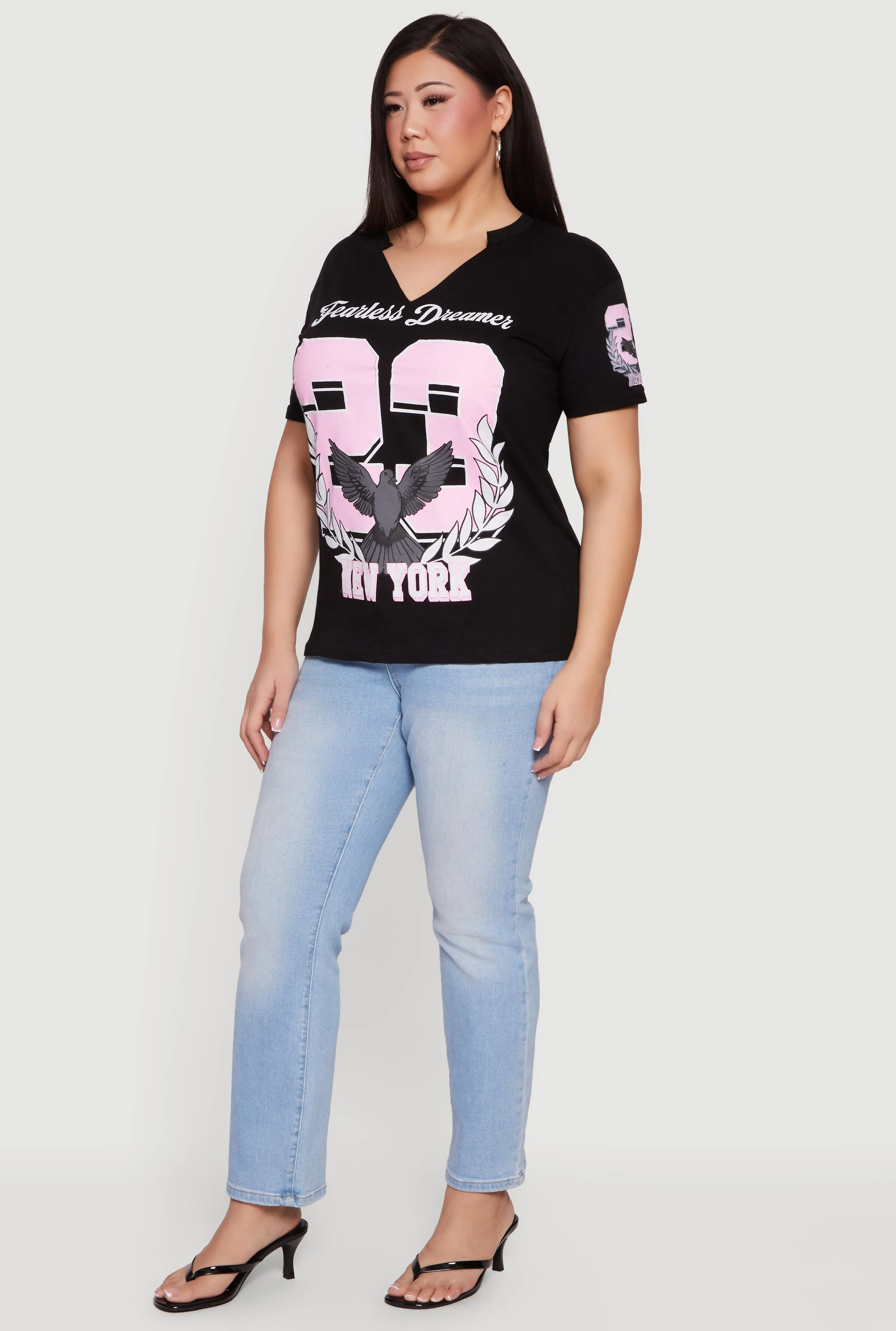 Plus Size Fearless Dreamer 23 New York Graphic Tee sold by Rainbow product image thumbnail 3