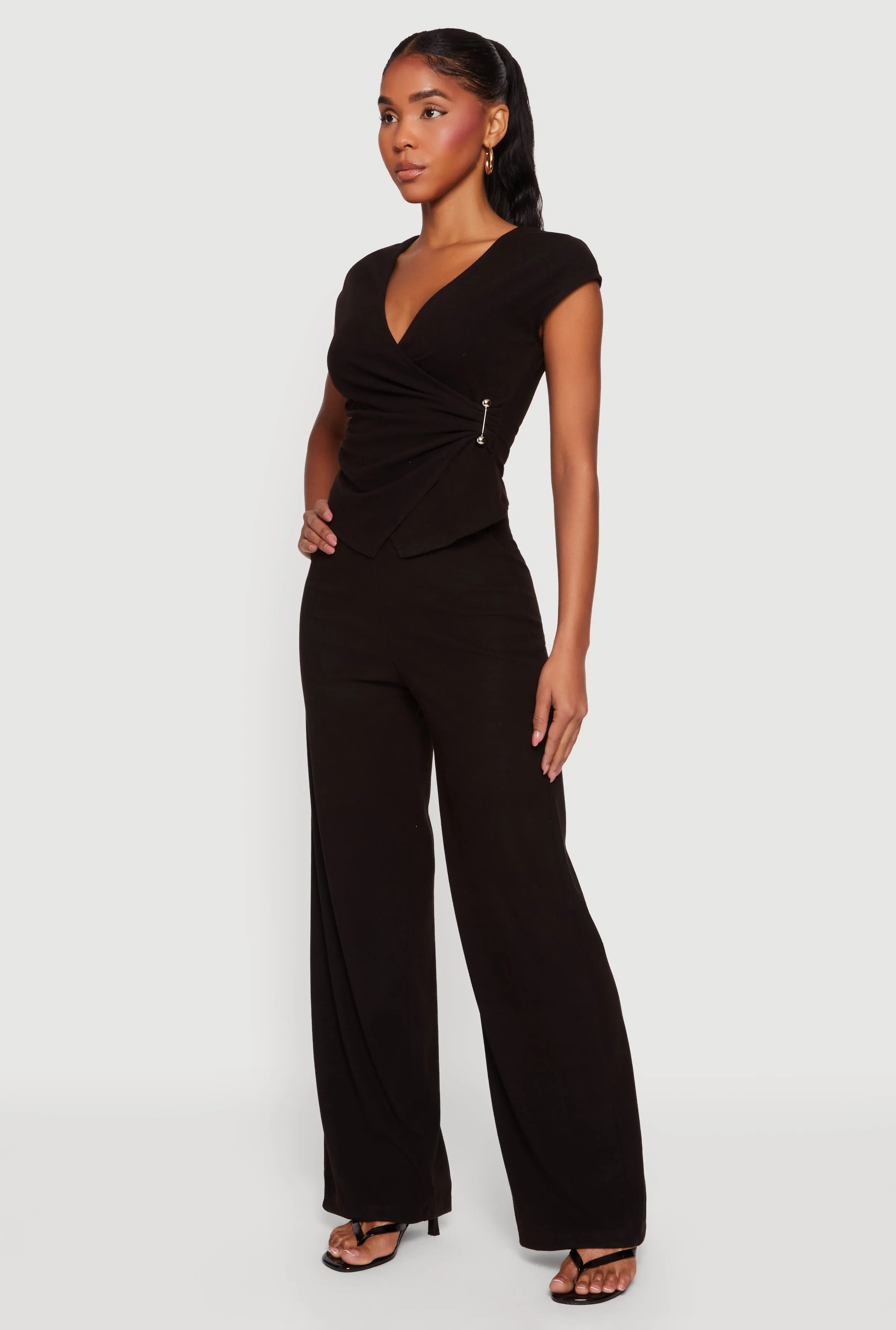 High Waisted Wide Leg Pull On Pants sold by Rainbow product image thumbnail 2