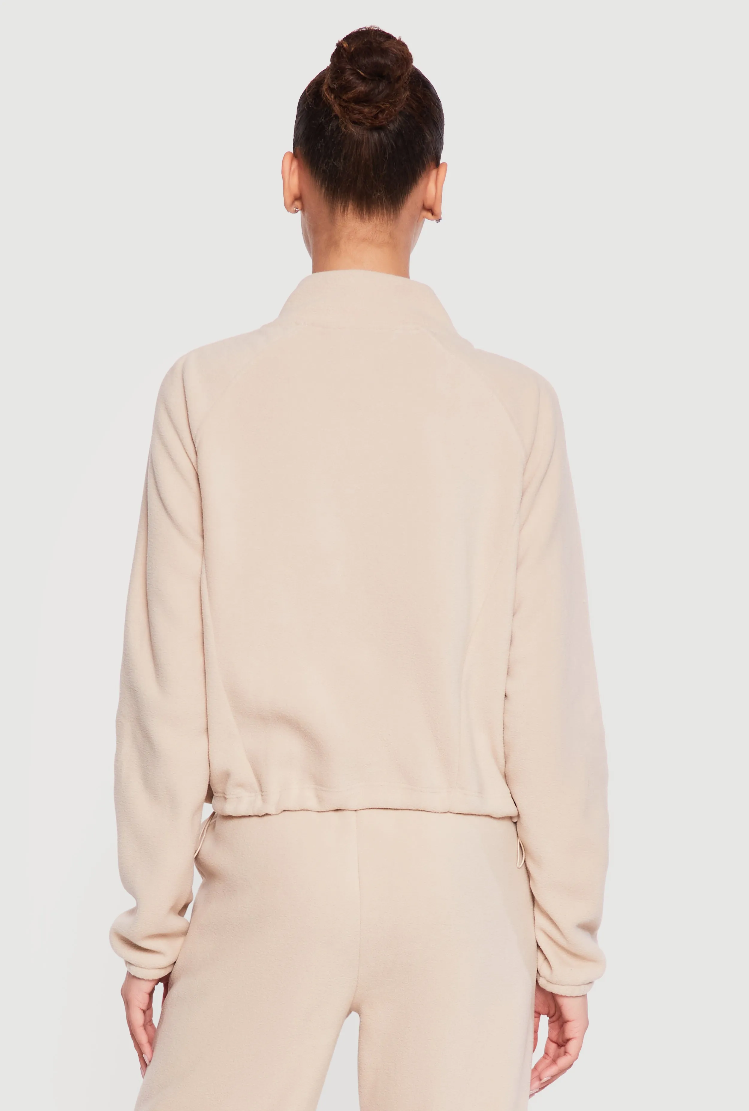 Raglan Sleeve Zip Front Mock Neck Track Jacket sold by Rainbow product image thumbnail 5