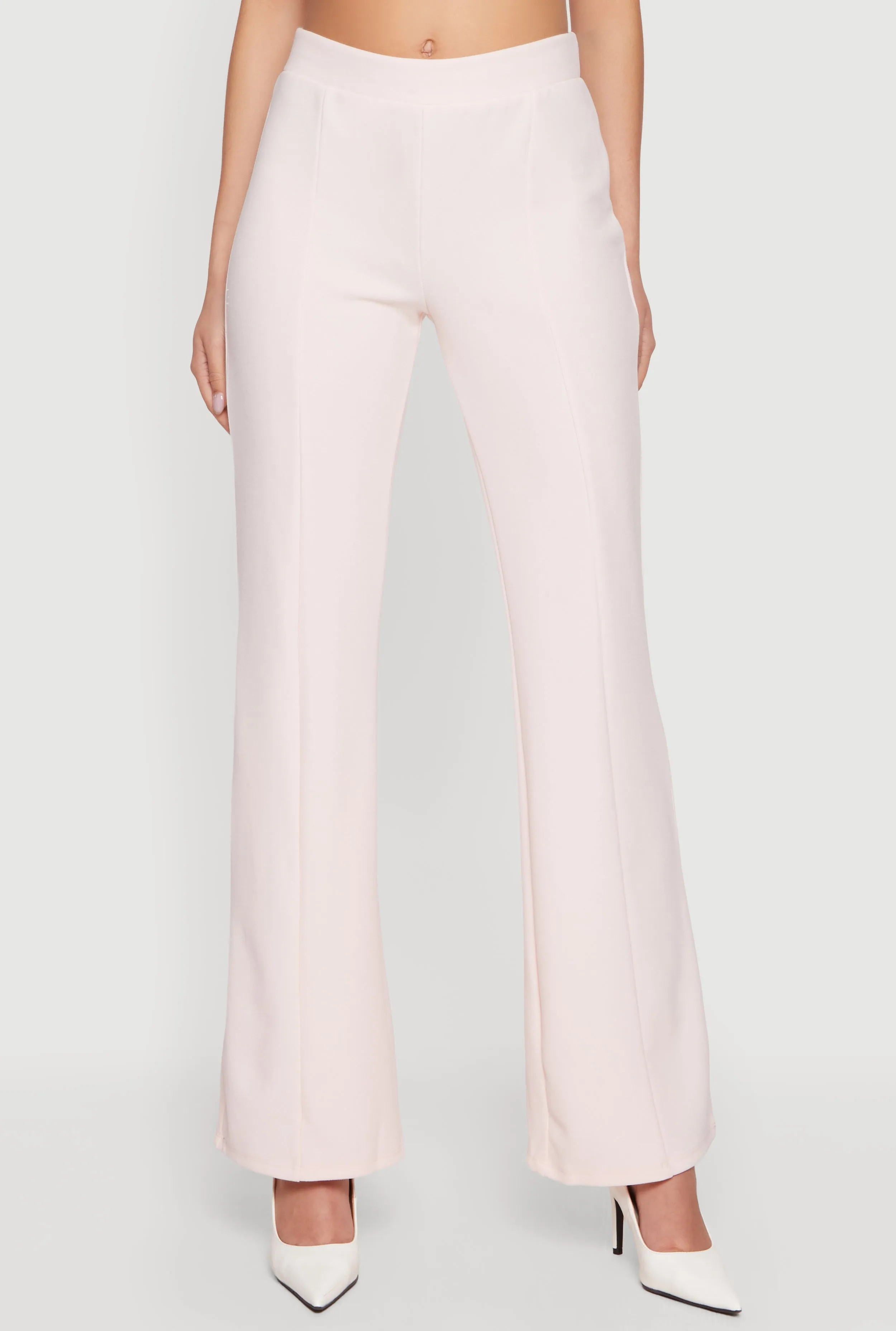 Straight Leg Crepe Knit Pintuck Detail Pants sold by Rainbow product image thumbnail 3