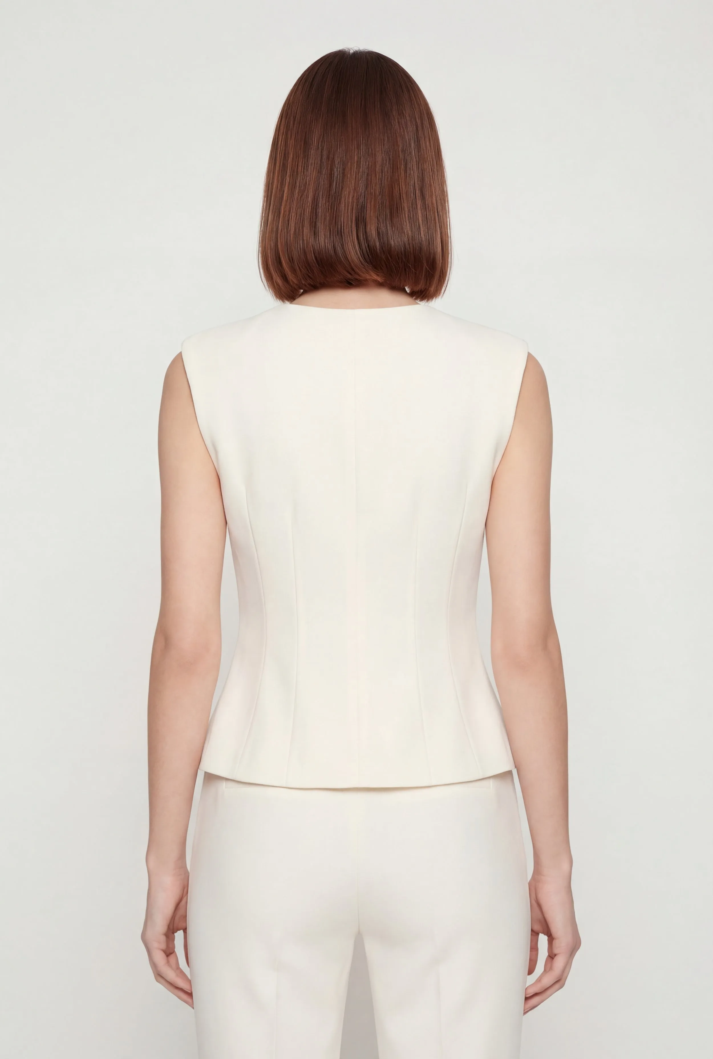 Crepe Knit Shoulder Padded Blazer Vest sold by Rainbow product image thumbnail 5