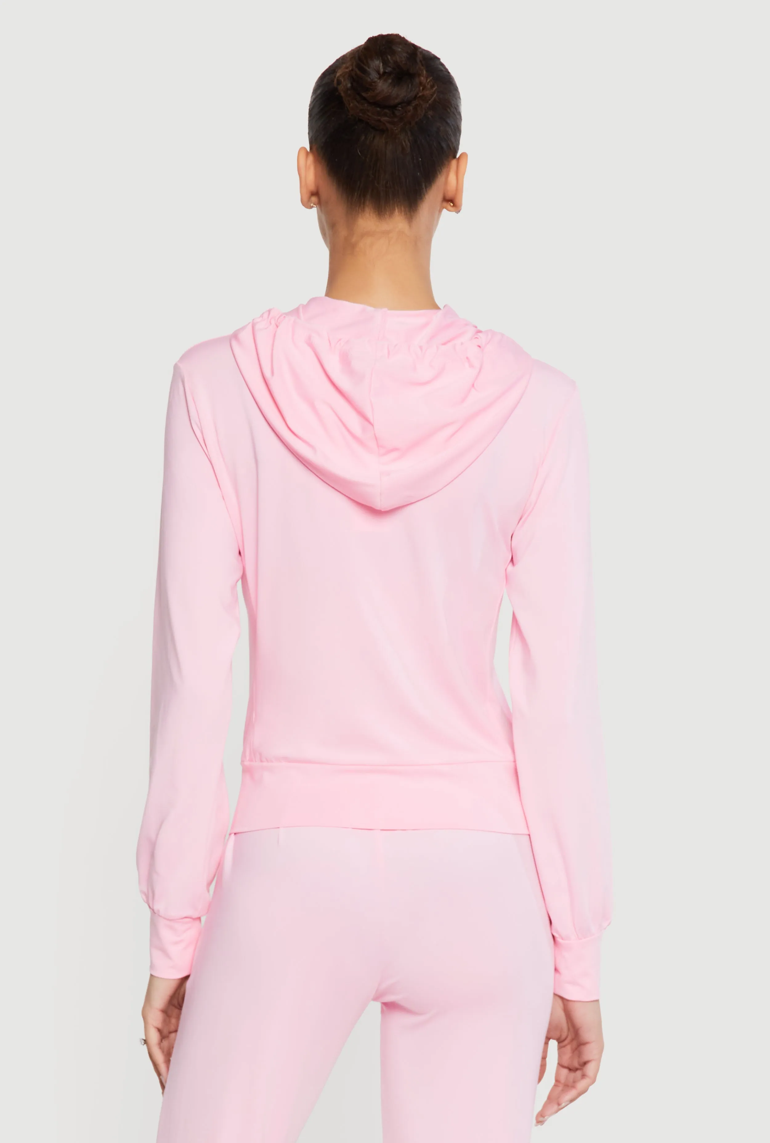 Zip Front Drawstring Hooded Track Jacket sold by Rainbow product image thumbnail 5