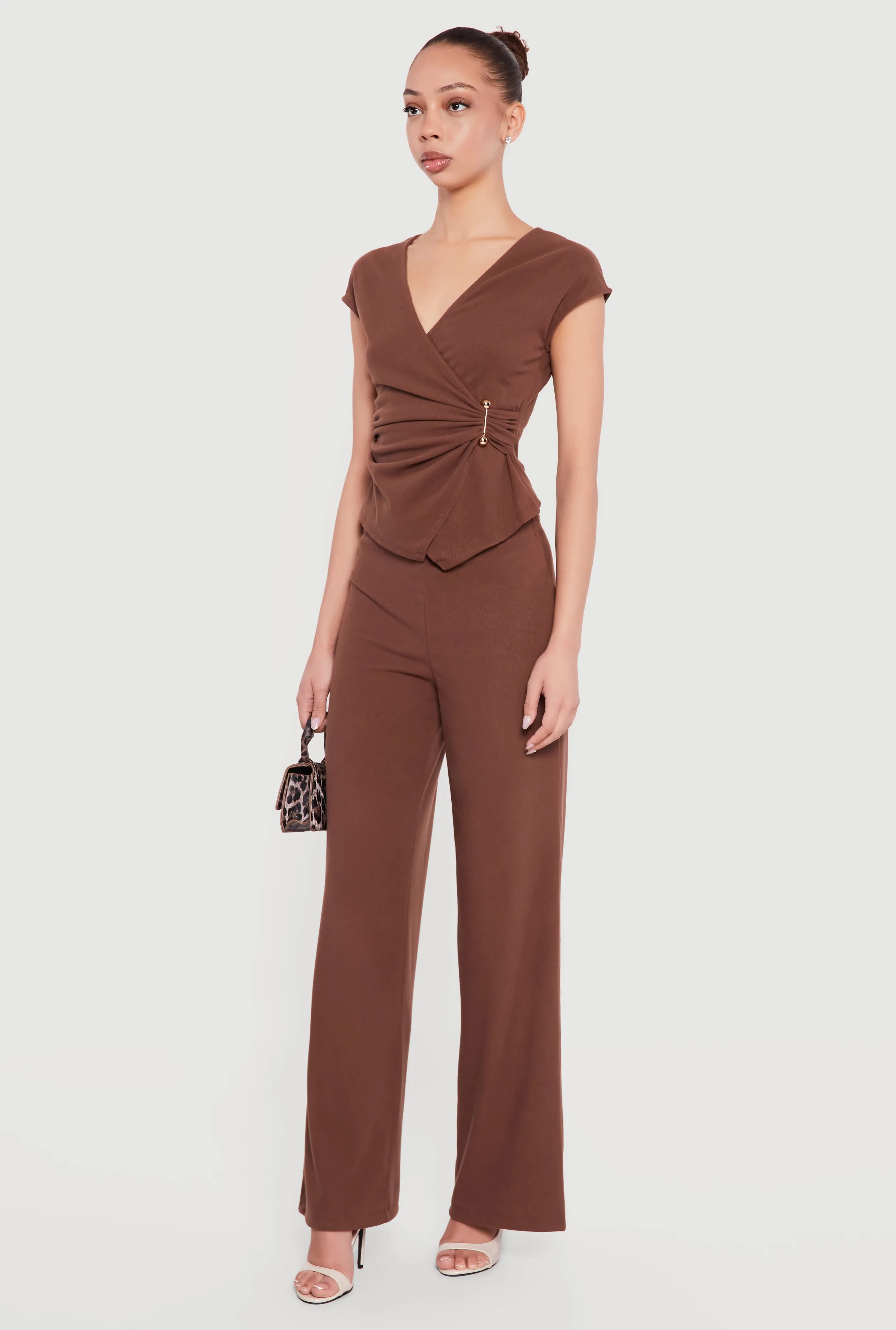 High Waisted Wide Leg Pull On Pants sold by Rainbow product image thumbnail 2