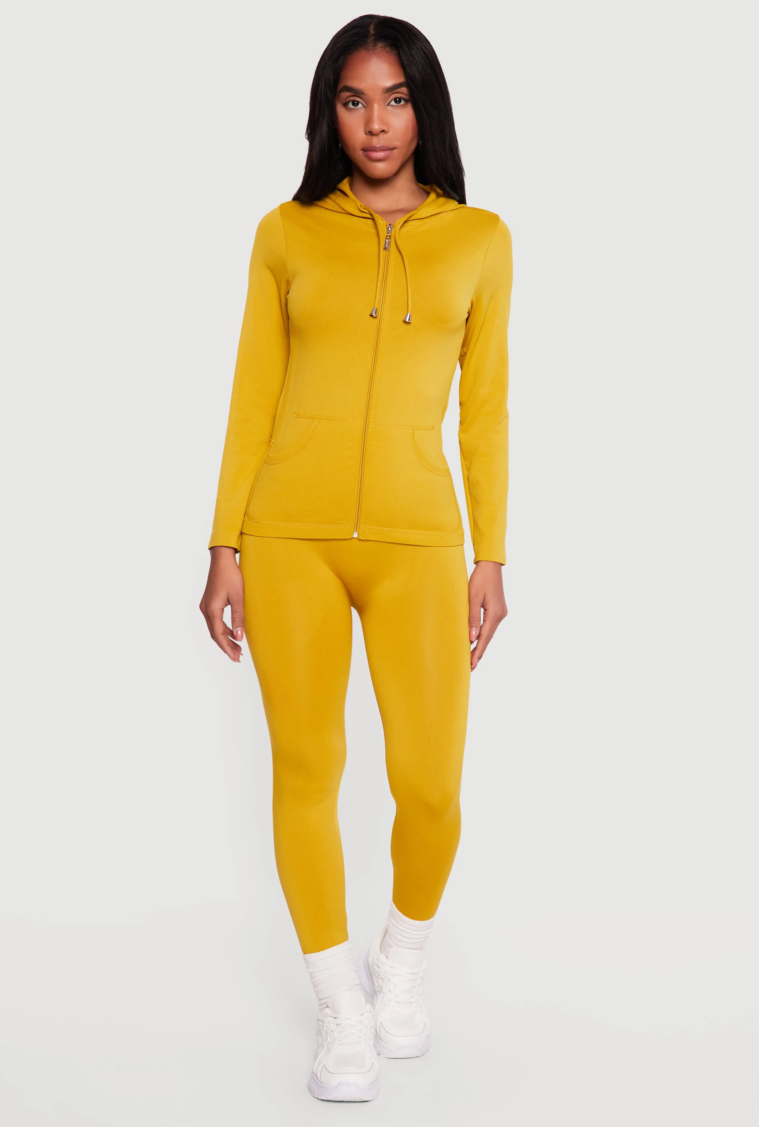 Drawstring Hooded Zip Front Track Jacket sold by Rainbow product image thumbnail 2
