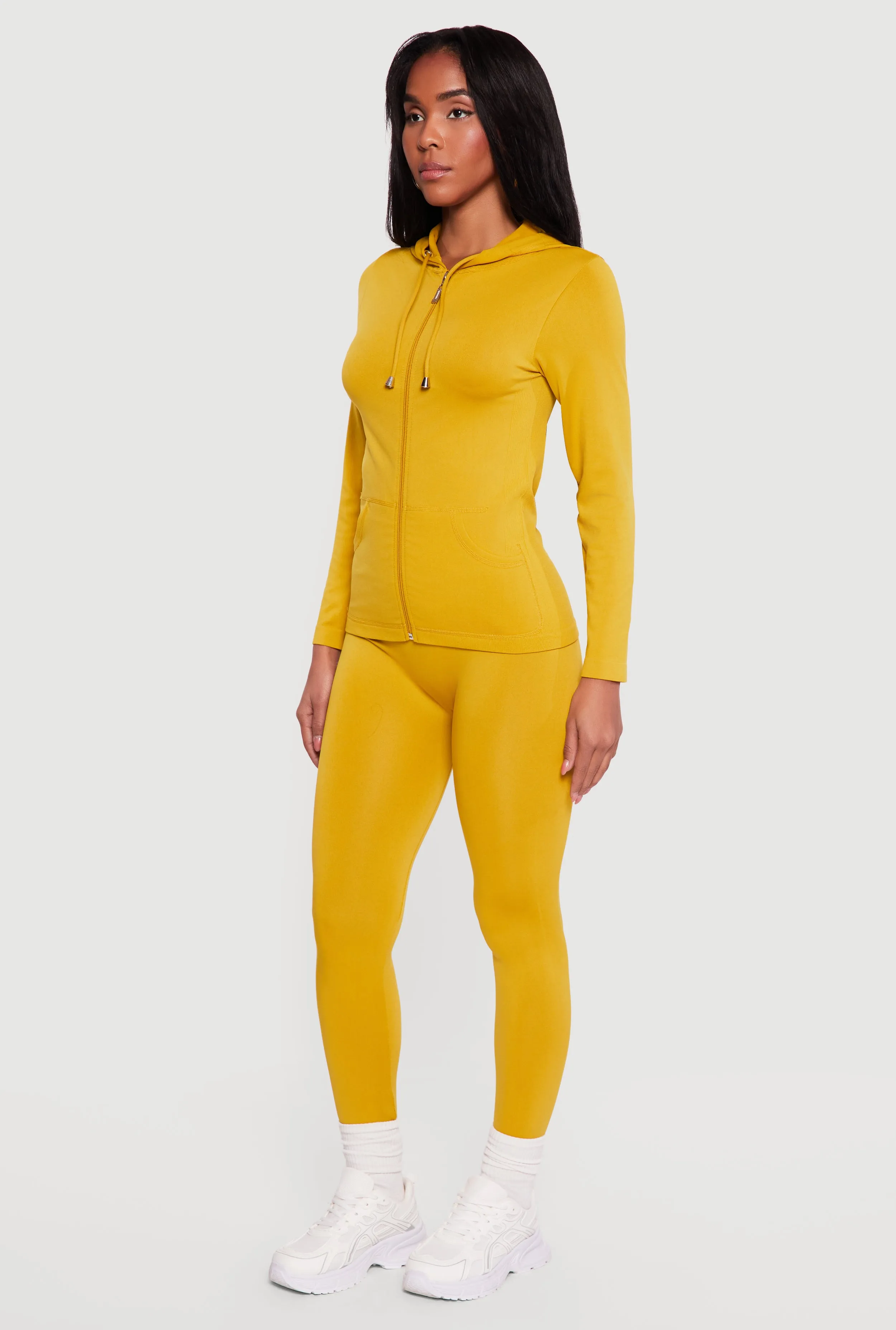 Drawstring Hooded Zip Front Track Jacket sold by Rainbow product image thumbnail 3