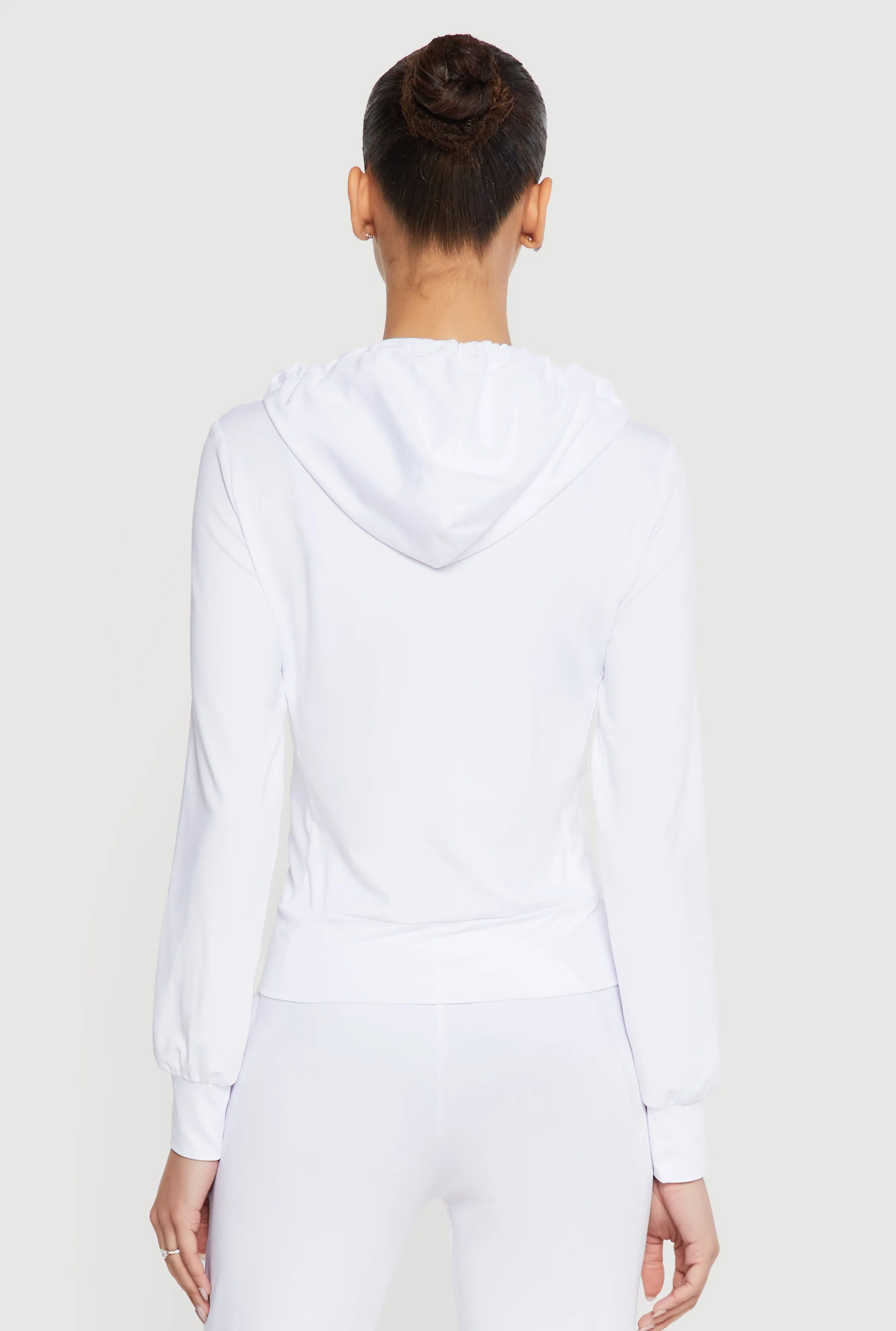 Zip Front Drawstring Hooded Track Jacket sold by Rainbow product image thumbnail 5