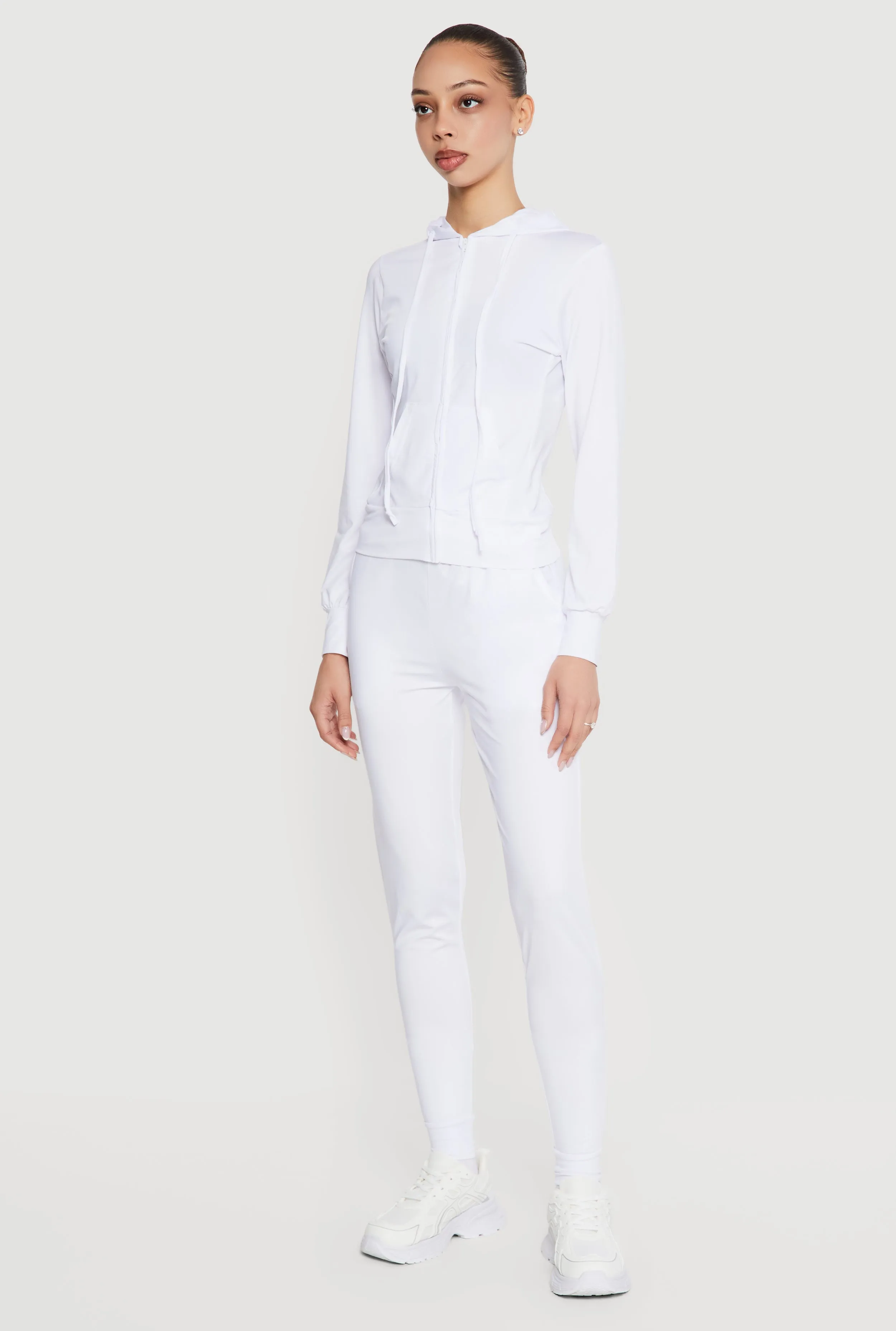 Zip Front Drawstring Hooded Track Jacket sold by Rainbow product image thumbnail 3