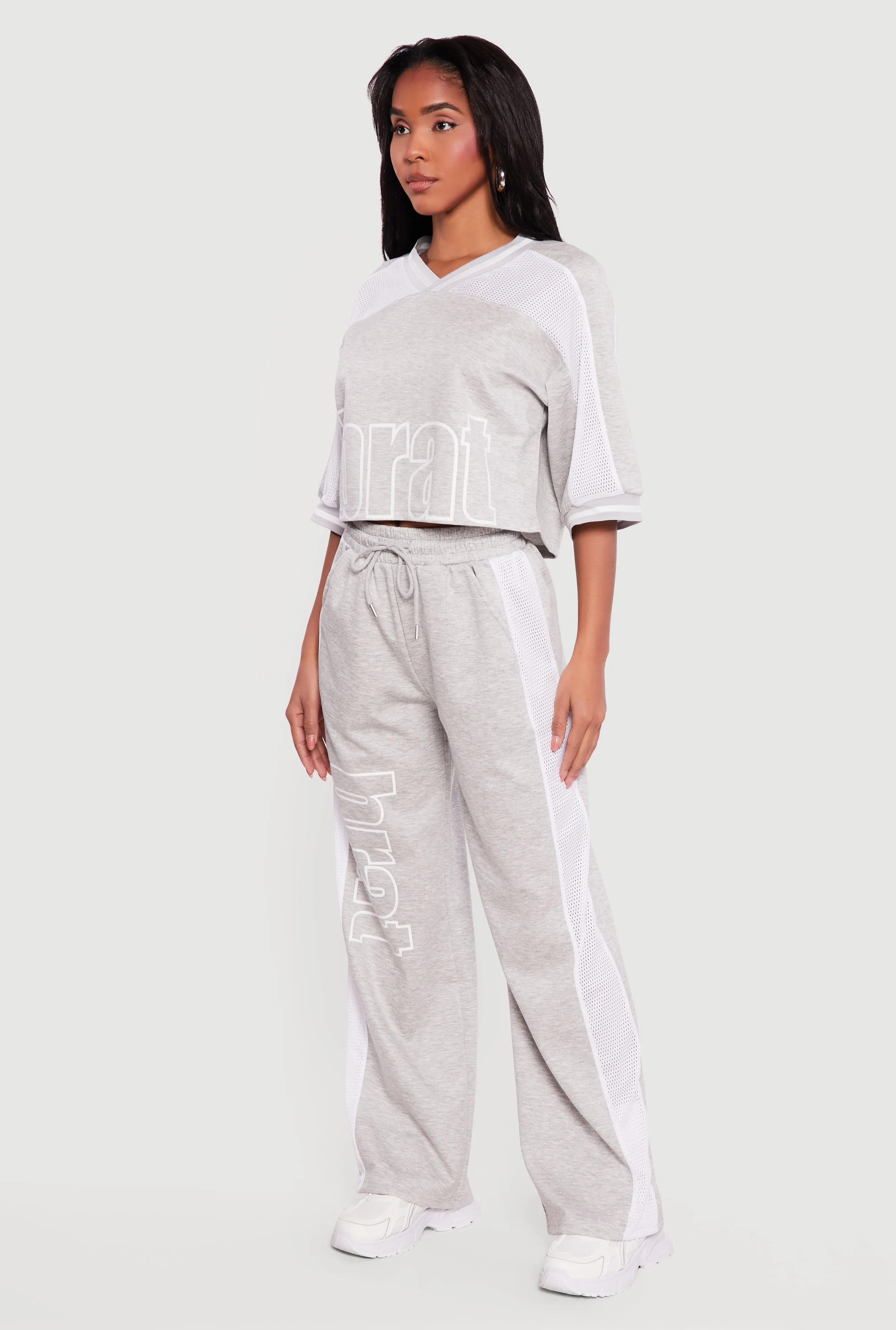 Brat Graphic Cropped Jersey Top sold by Rainbow product image thumbnail 3