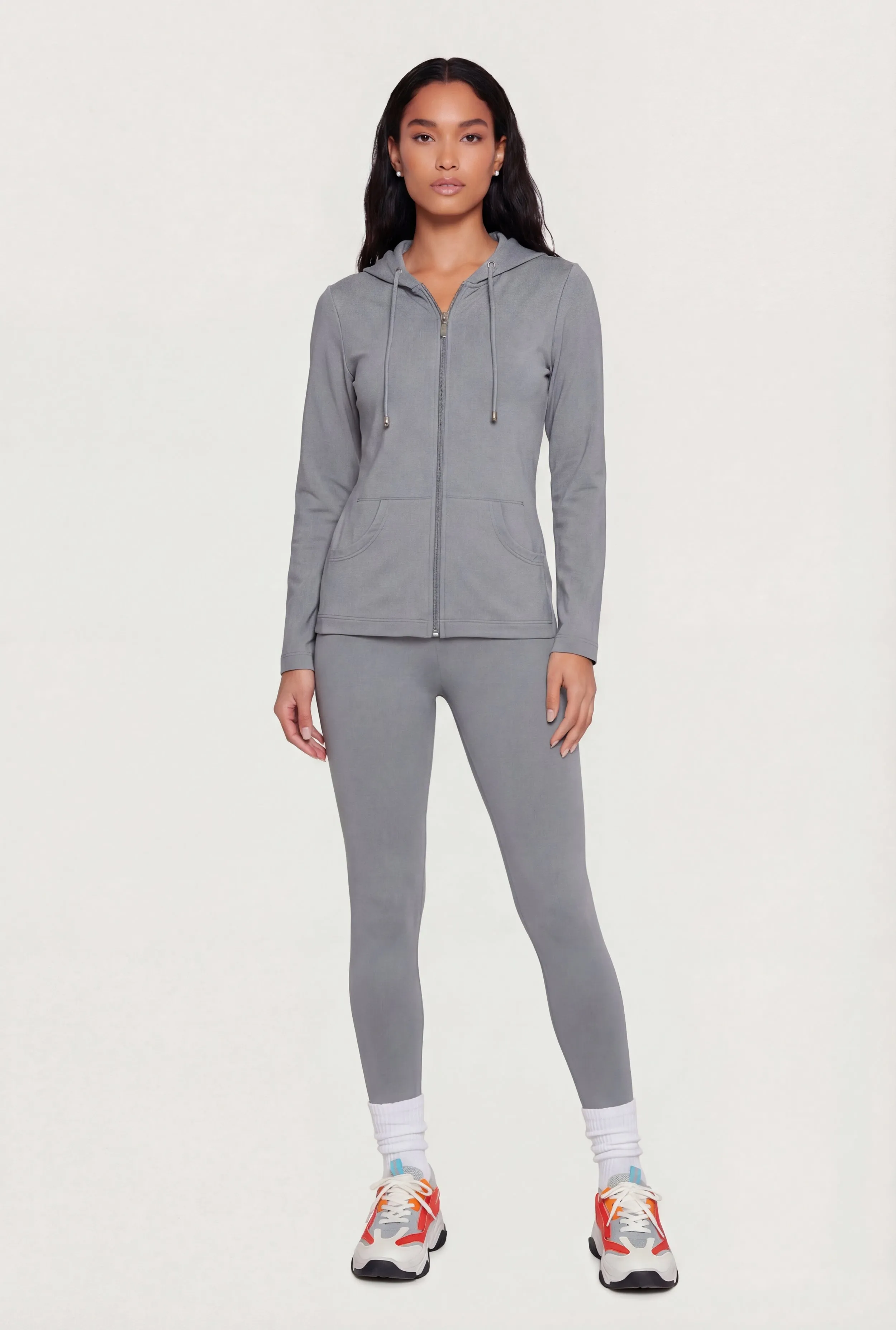 Drawstring Hooded Zip Front Track Jacket sold by Rainbow product image thumbnail 2