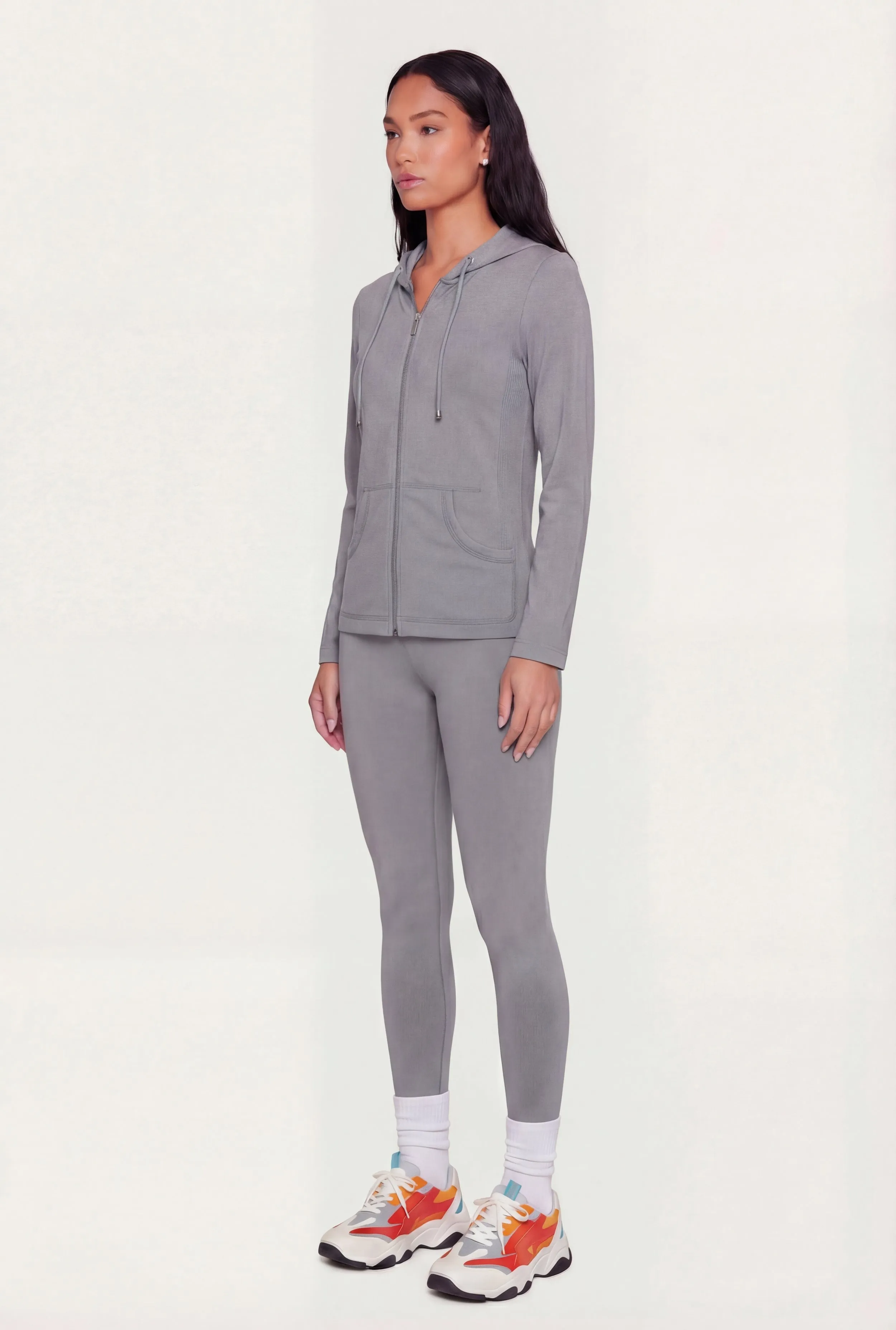 Drawstring Hooded Zip Front Track Jacket sold by Rainbow product image thumbnail 3