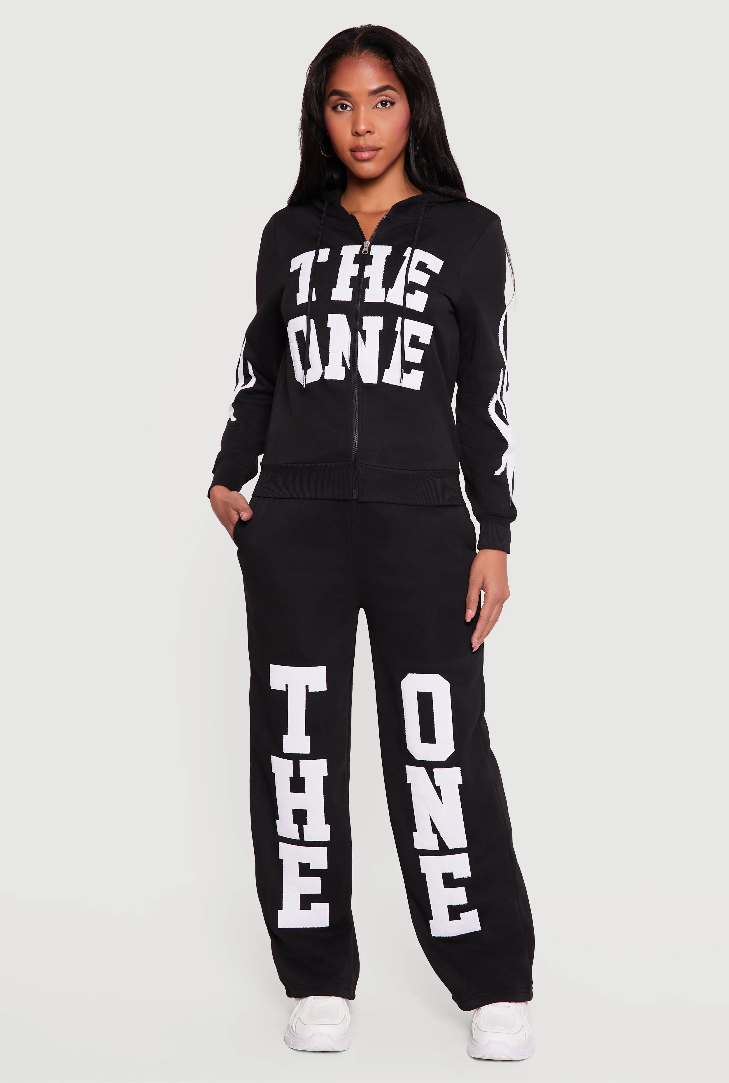 The One Patch Graphic Drawstring Waist Sweatpants sold by Rainbow