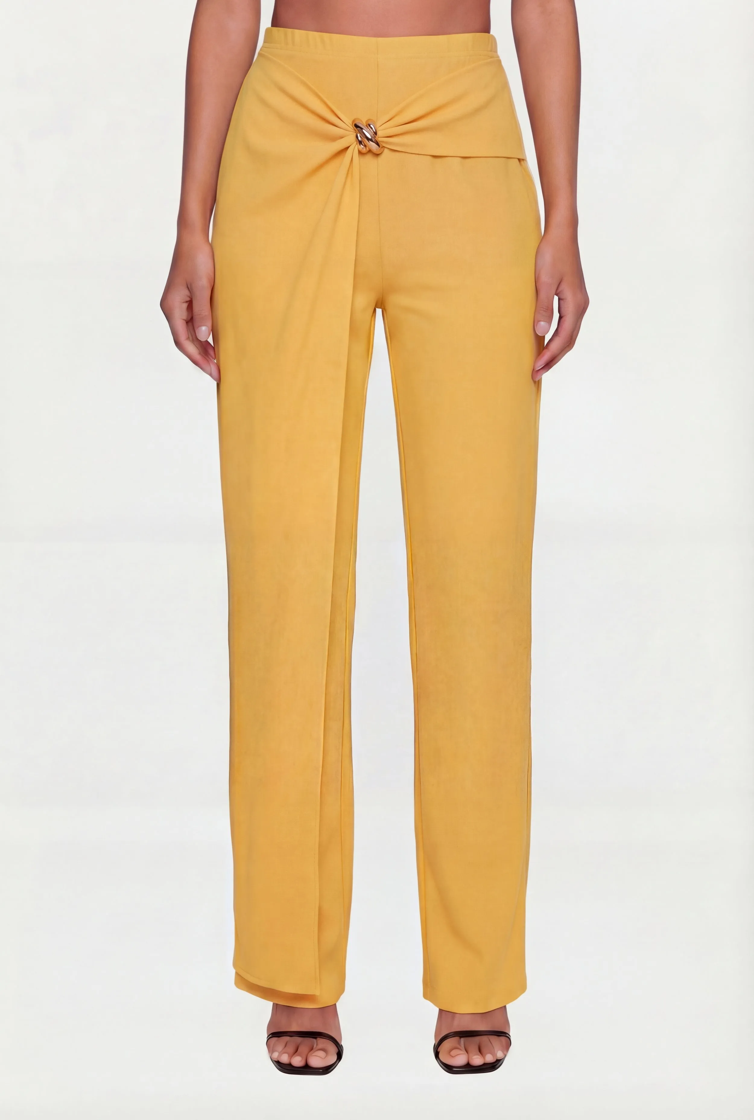 Metallic Detail Asymmetrical Overlay Pants sold by Rainbow product image thumbnail 3