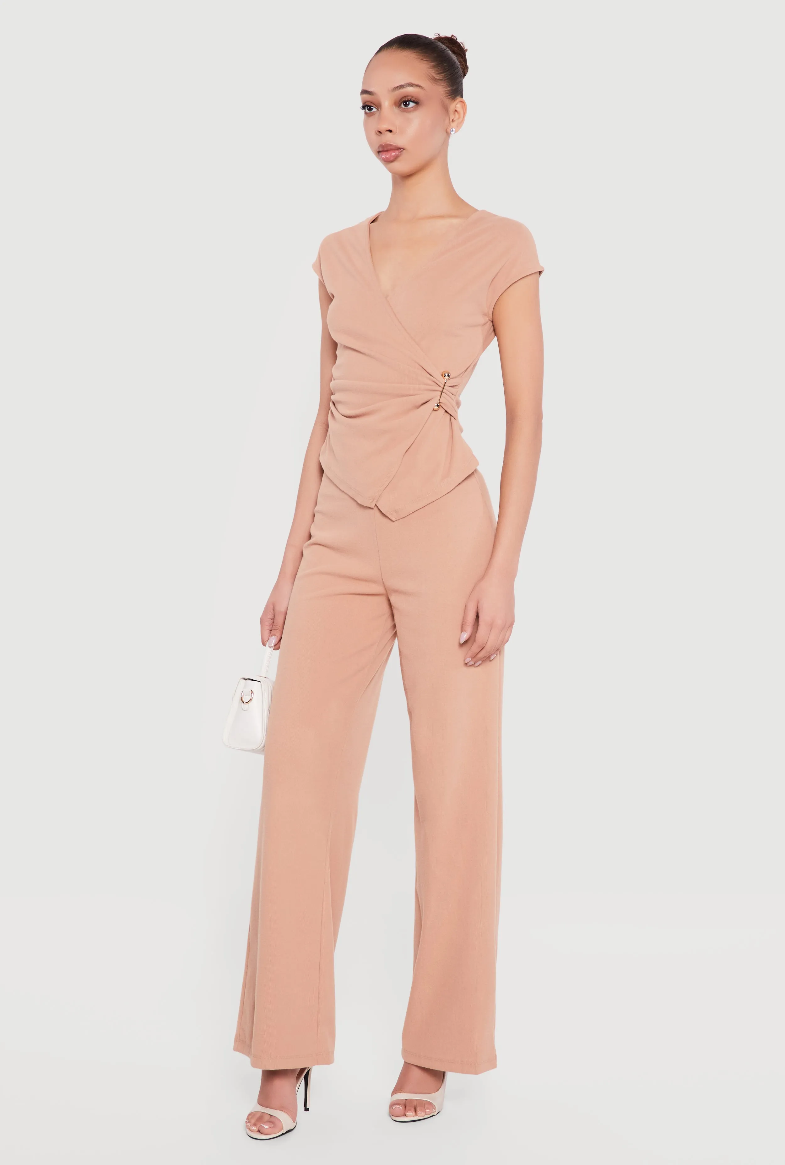 High Waisted Wide Leg Pull On Pants sold by Rainbow product image thumbnail 2