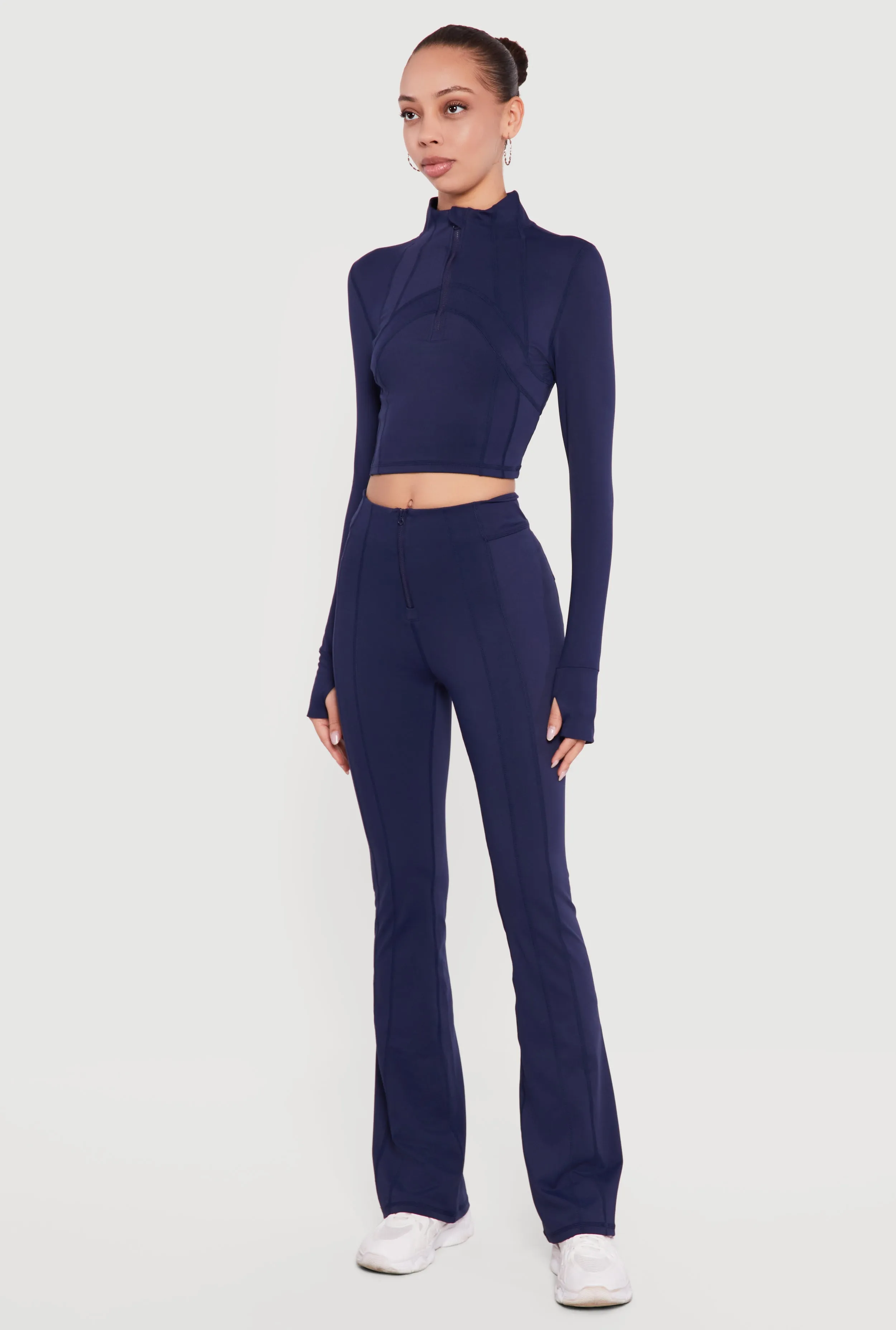 Zip Front Flare Leg Active Pants sold by Rainbow product image thumbnail 2