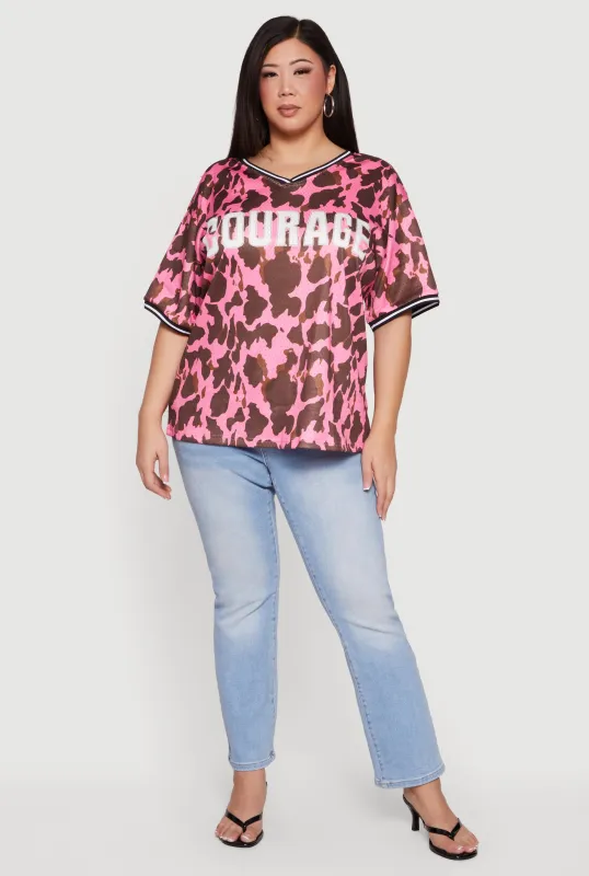 Plus Size Courage Graphic Jersey sold by Rainbow