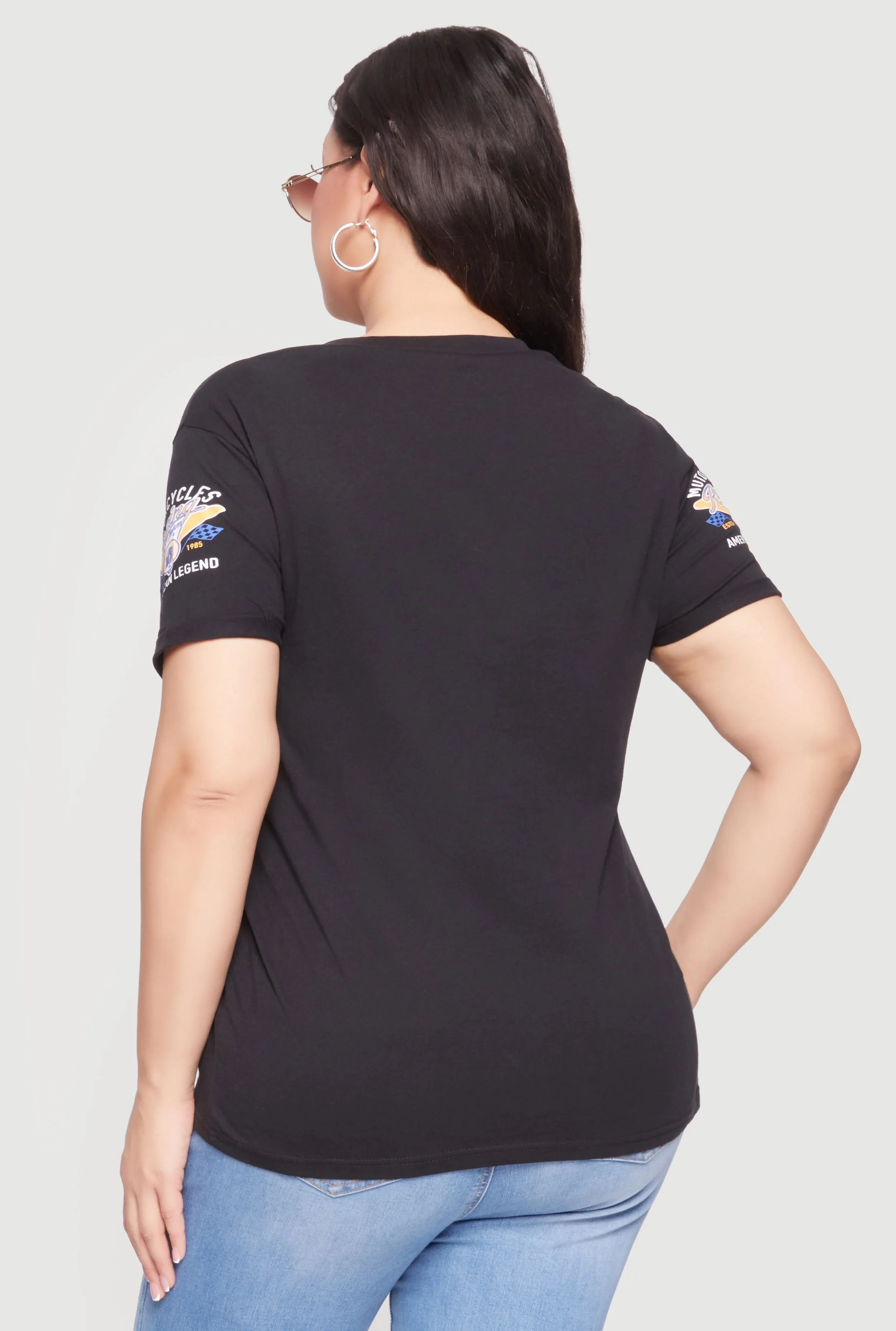 Plus Size Motorcycle Racing Team American Legend Tee sold by Rainbow product image thumbnail 5