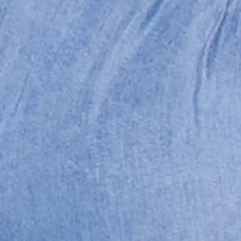 Plus Size Chambray Smocked Peasant Top with Bow sold by Rainbow product image thumbnail 4