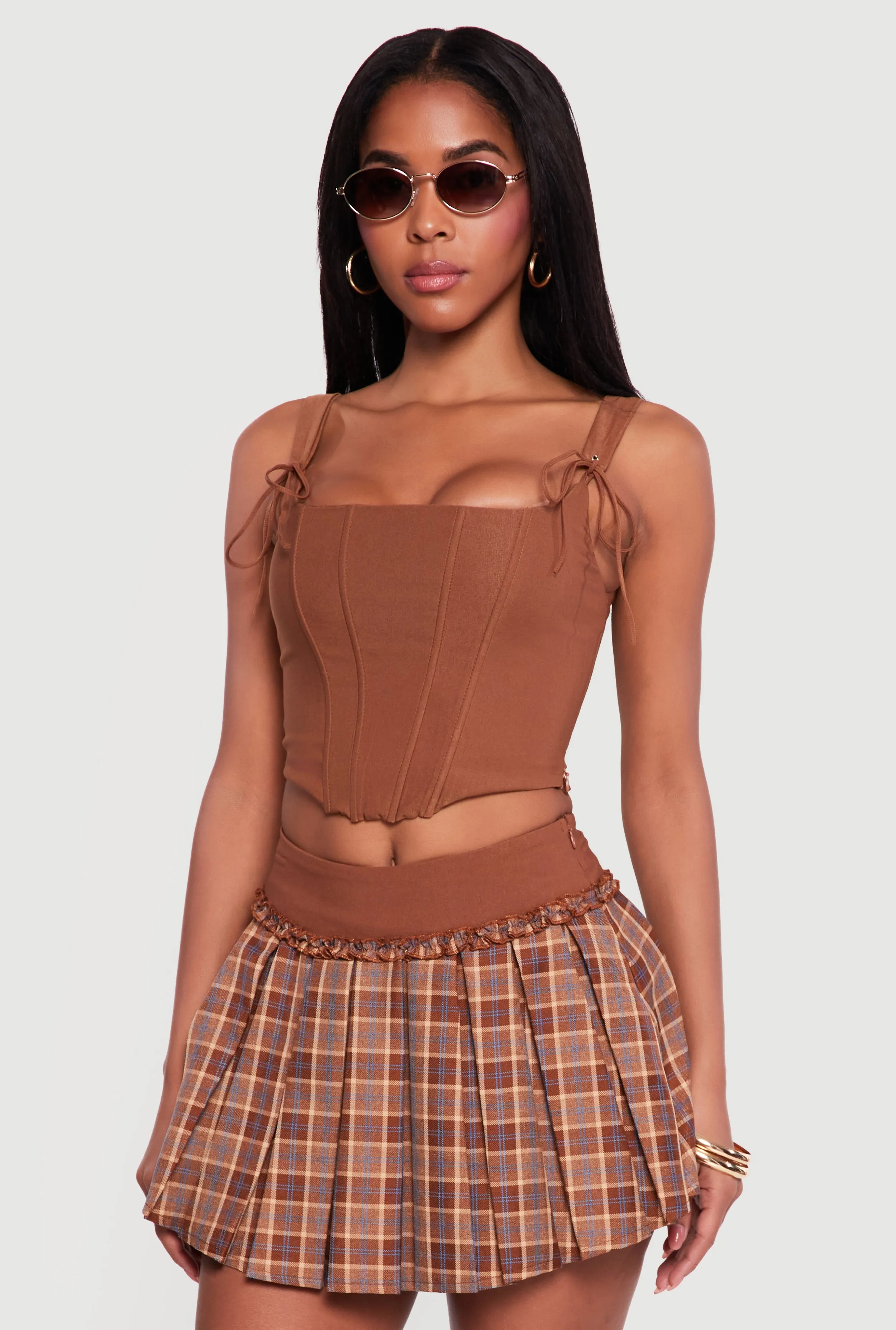 Tie Strap Cropped Corset Top sold by Rainbow product image thumbnail 3