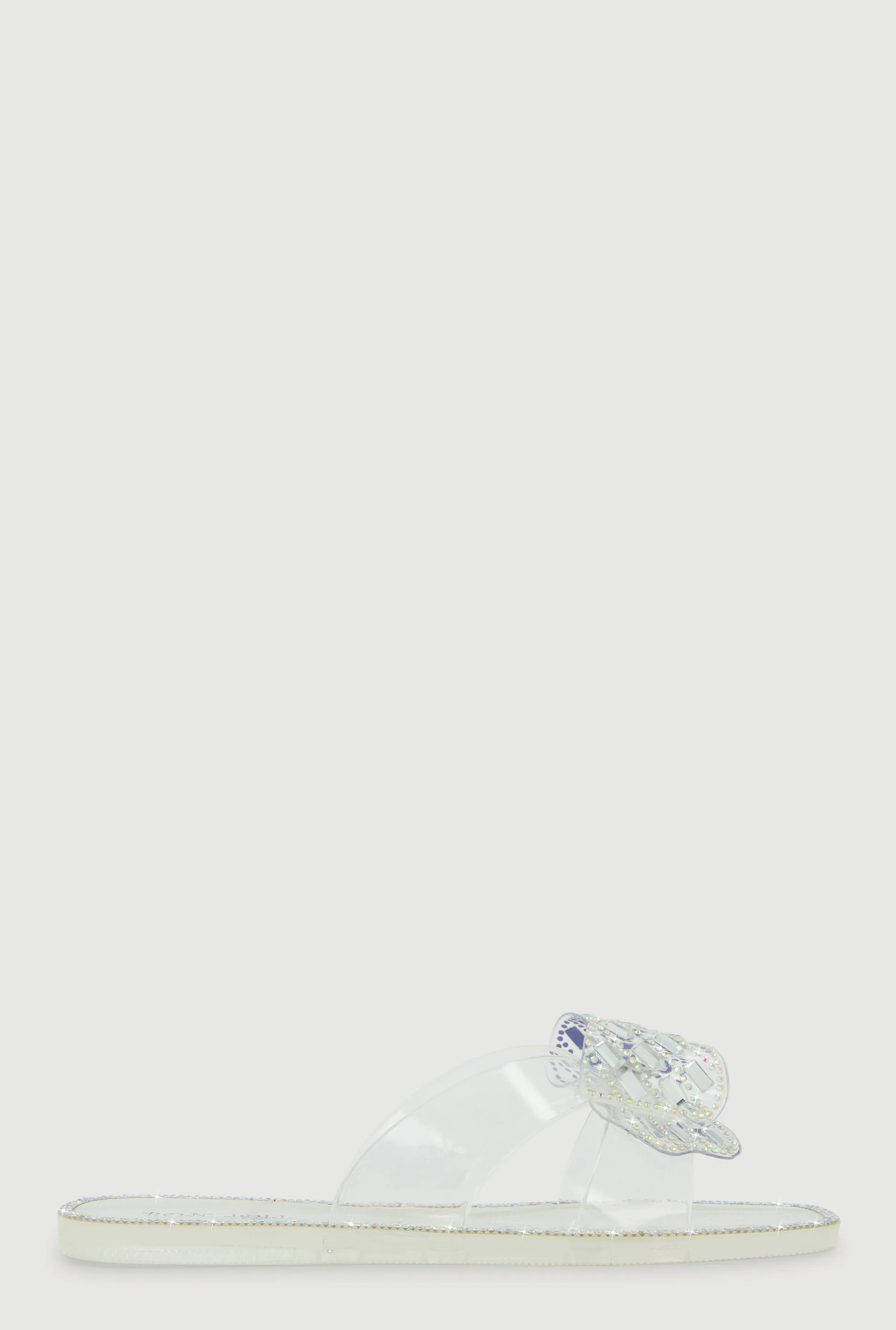 Open Toe Rhinestone Bow Band Slide Sandals sold by Rainbow product image thumbnail 2