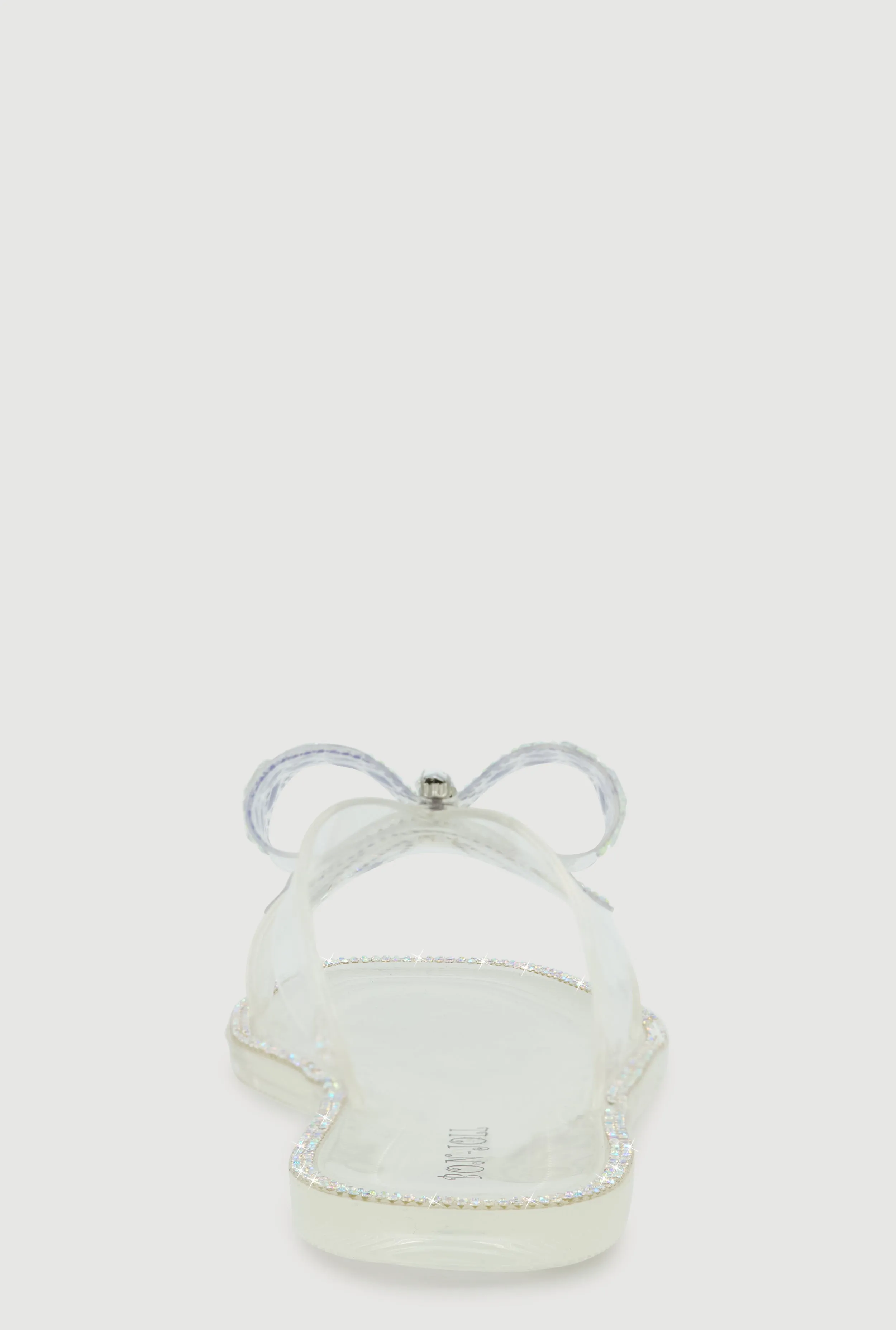 Open Toe Rhinestone Bow Band Slide Sandals sold by Rainbow product image thumbnail 3