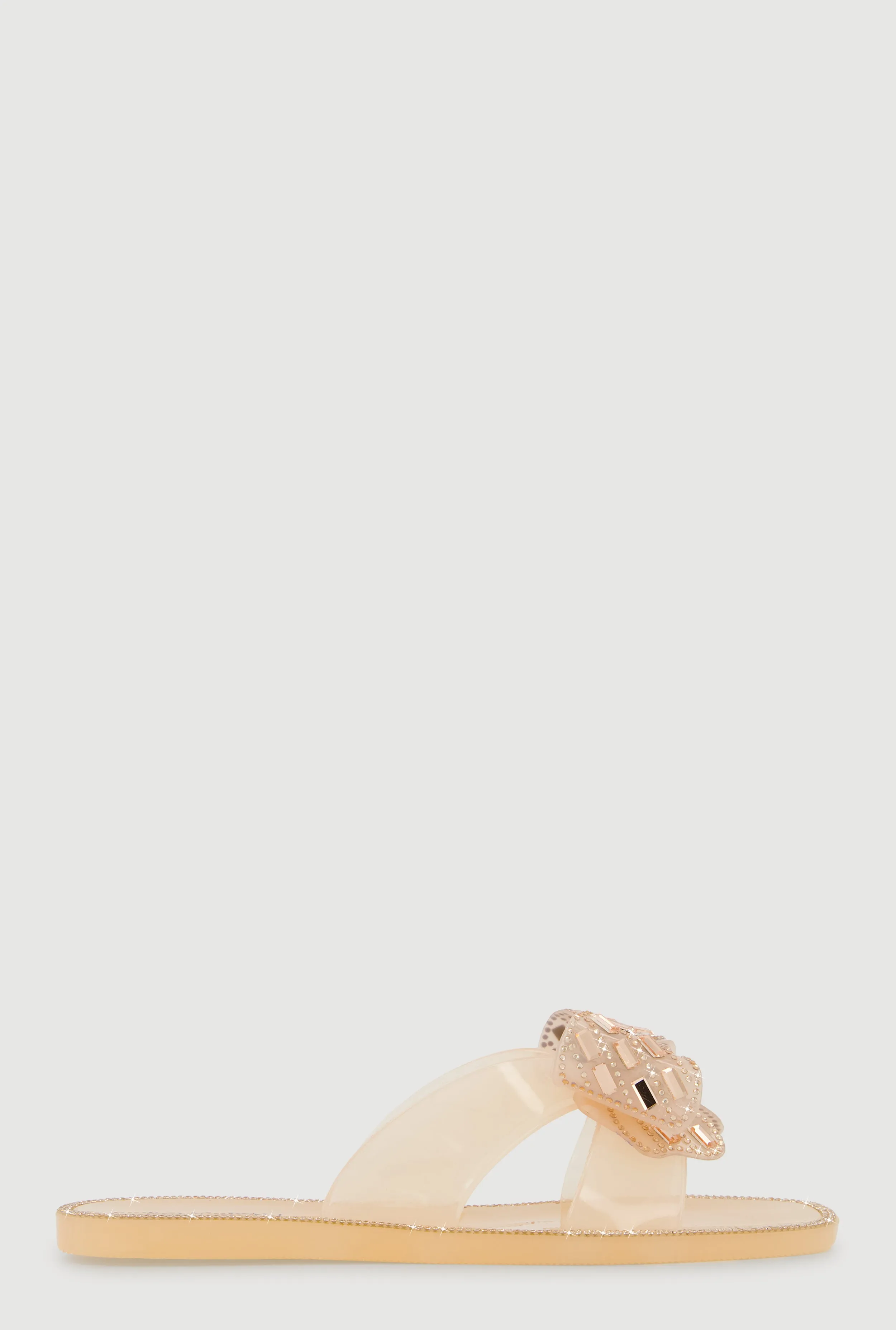 Open Toe Rhinestone Bow Band Slide Sandals sold by Rainbow product image thumbnail 2