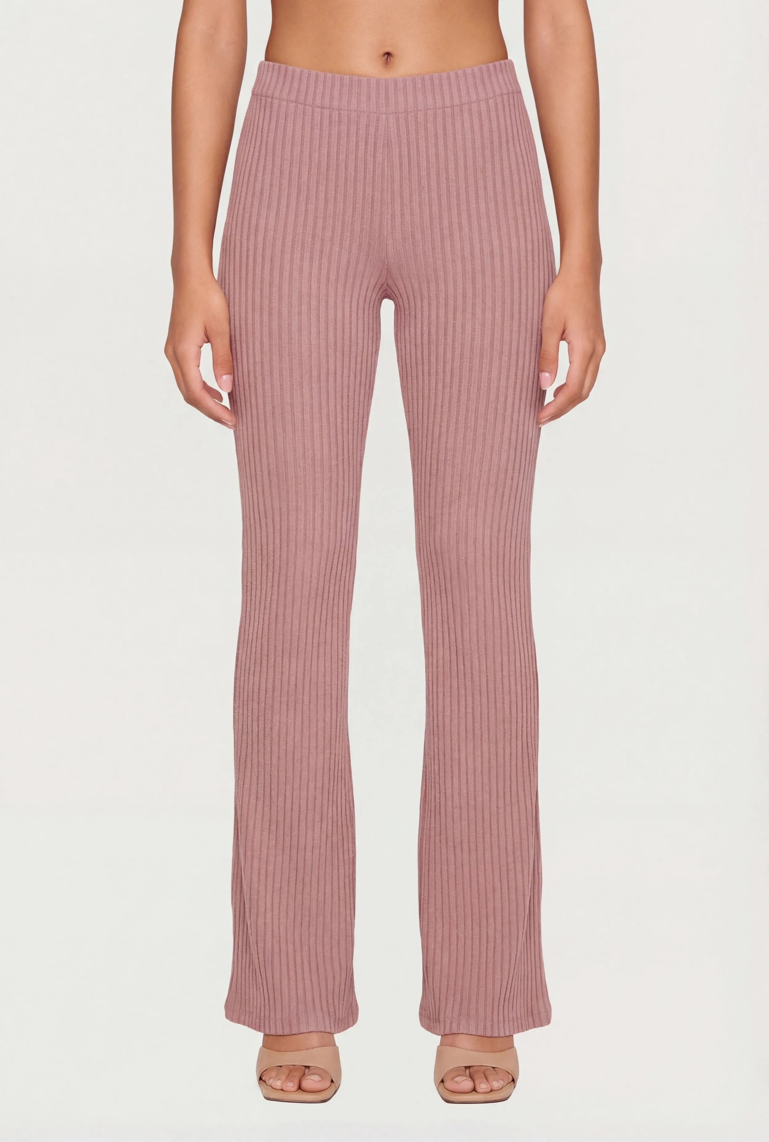 Ribbed Knit High Waisted Slim Bootcut Pants sold by Rainbow product image thumbnail 3