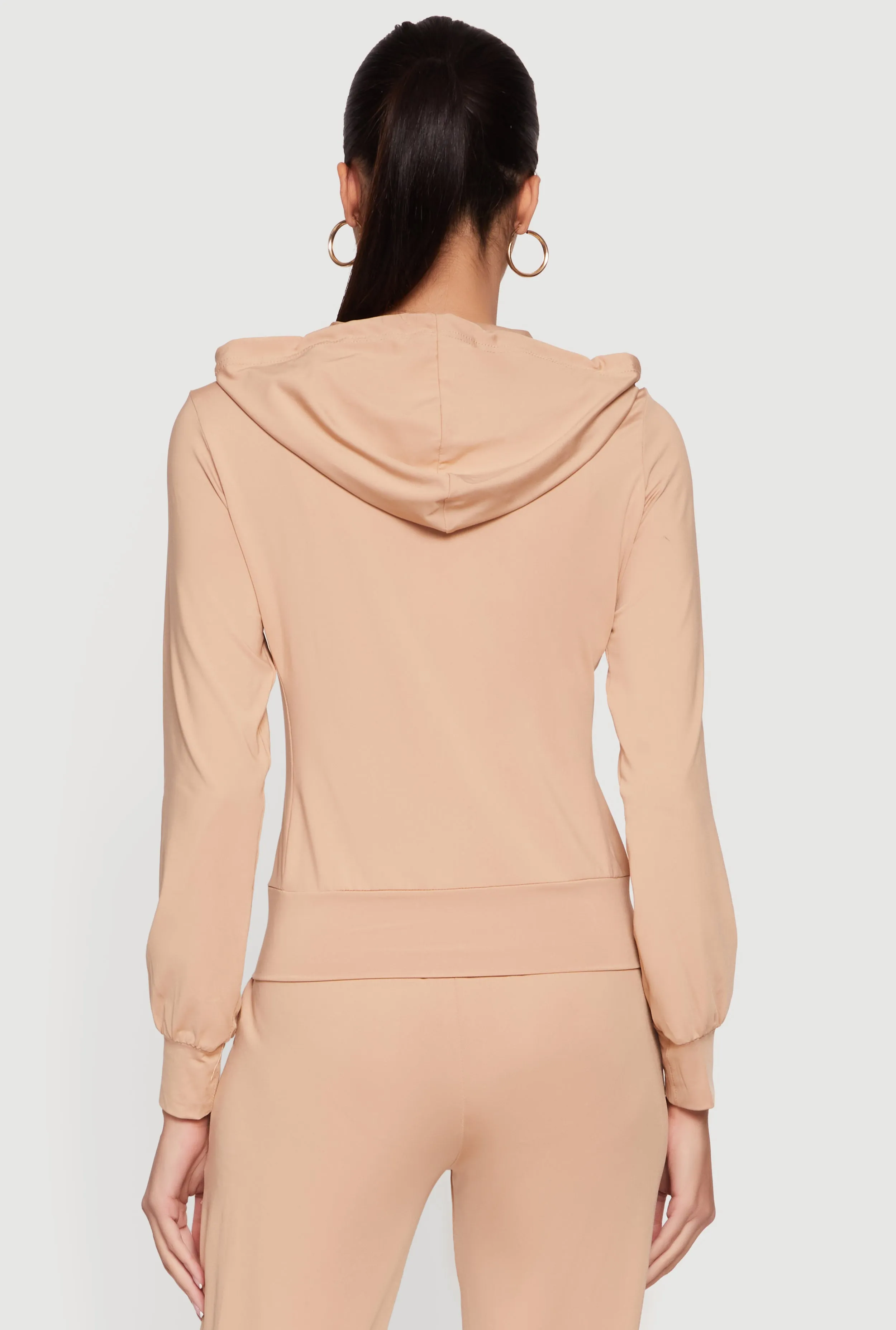 Zip Front Drawstring Hooded Track Jacket sold by Rainbow product image thumbnail 5