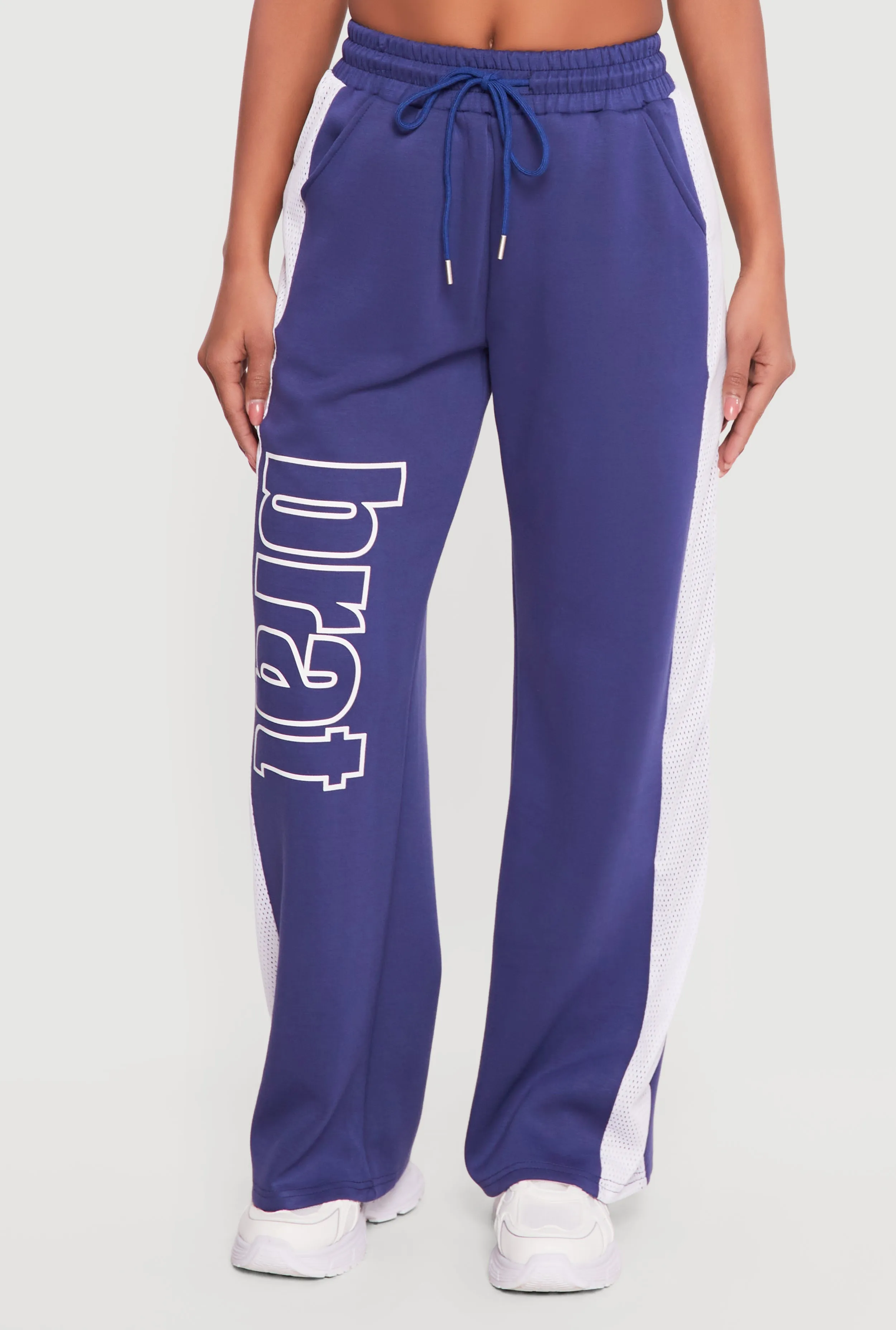 Brat Graphic Drawstring Waist Wide Leg Pants sold by Rainbow product image thumbnail 3